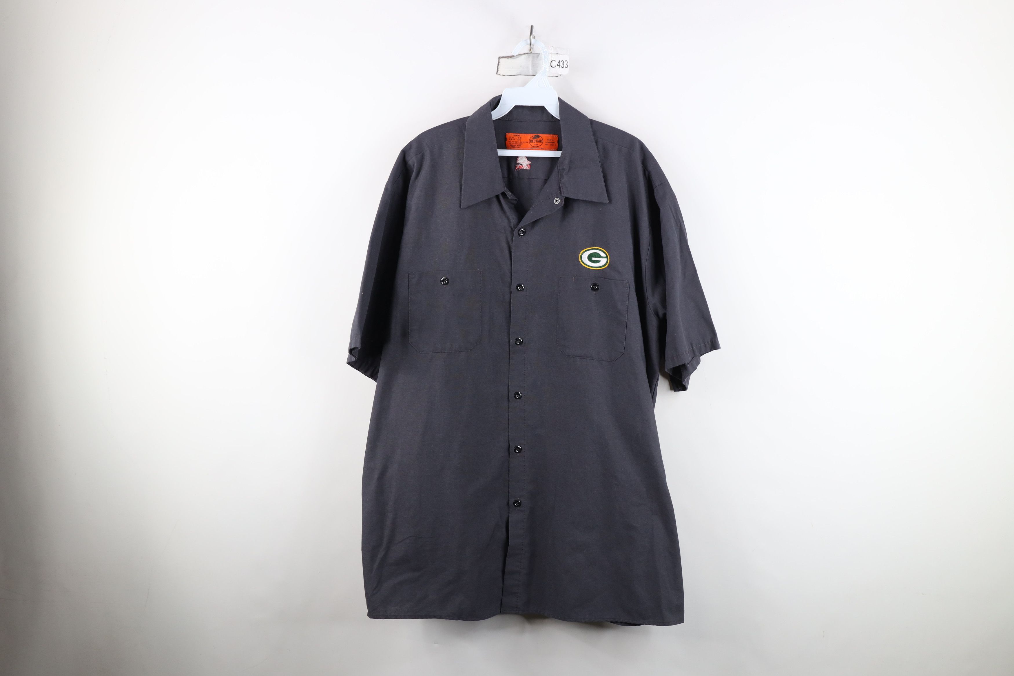 Vintage Vintage 90s Packers Football Mechanic Button Shirt Gray Size US XXL / EU 58 / 5 - 1 Thumbnail