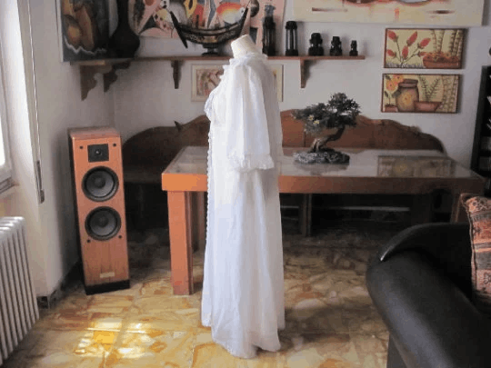 Vintage Splendida Camicia da Notte / Nightgown , Italy 1940s Size L / US 10 / IT 46 - 3 Thumbnail