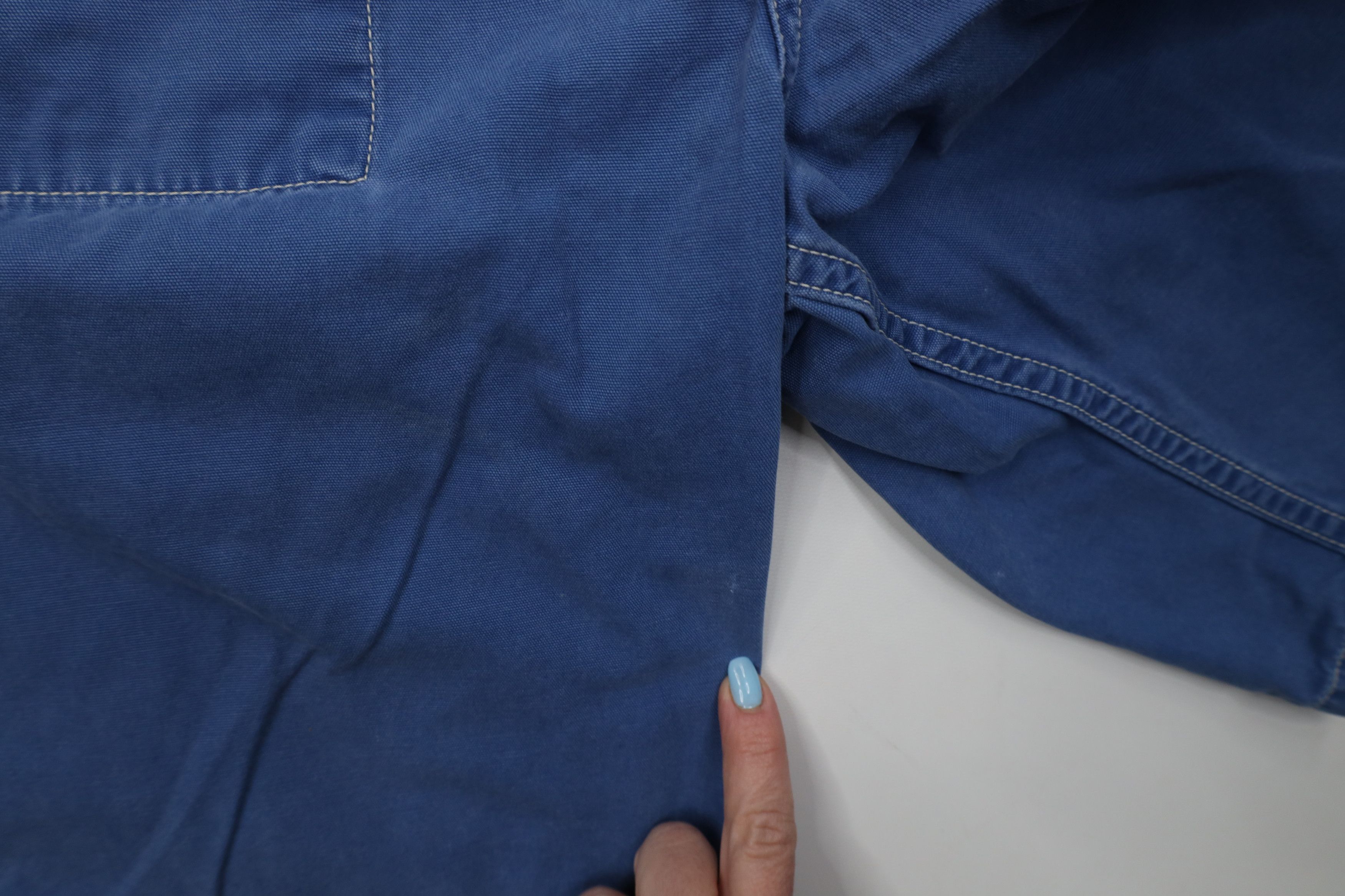 Polo Ralph Lauren Vintage 90s Ralph Lauren Spell Button Fly Canvas Shorts Blue Size US 30 / EU 46 - 11 Thumbnail