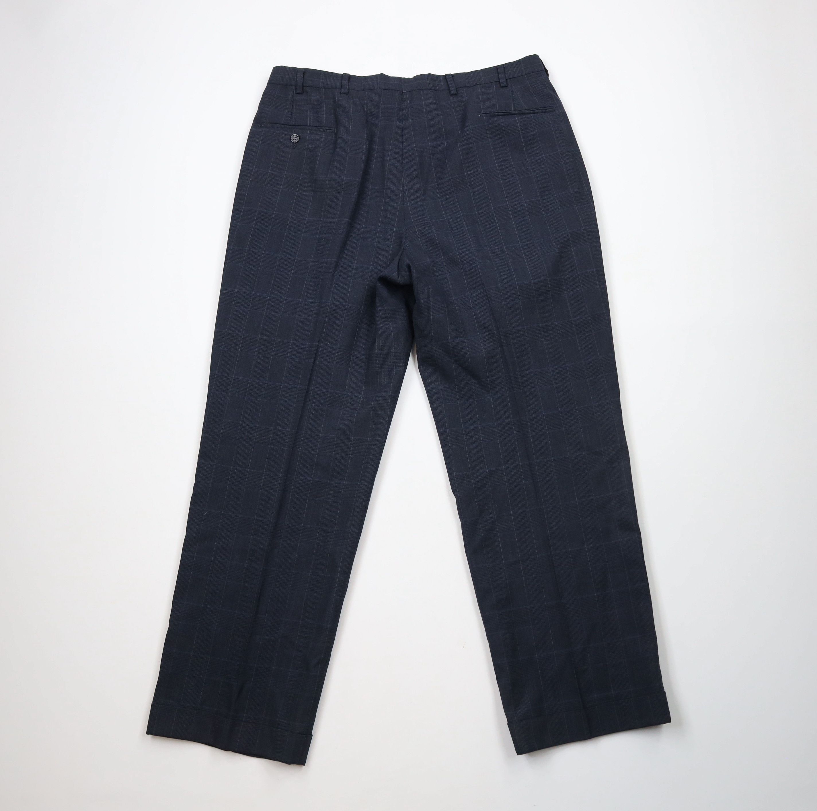 Vintage Vintage 70s Streetwear Cuffed Wide Leg Chino Pants Plaid Size US 36 / EU 52 - 7 Thumbnail