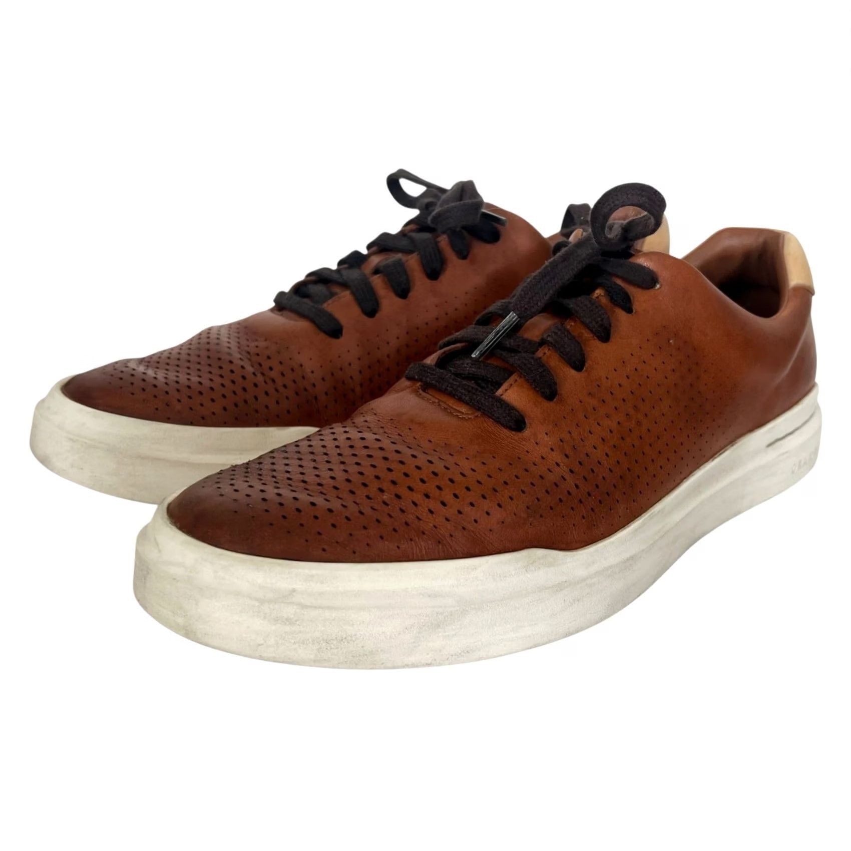 Cole Haan Cole Haan Grand Pro Rally Laser Cut Leather Tan Brown Sneakers 10.5 Men Leather Sneakers Casual Mens Shoes C31218 Size US 11 / EU 44 - 5 Thumbnail