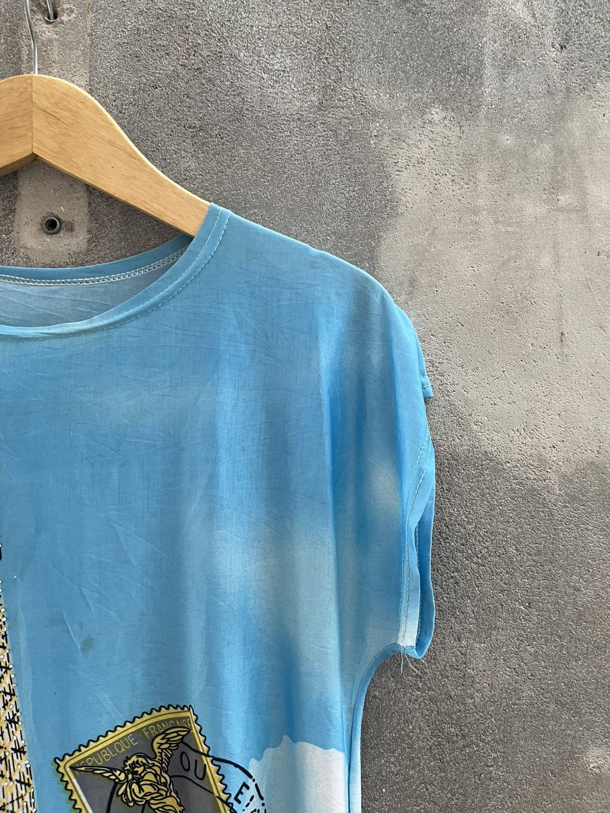 Jean Paul Gaultier × Kenzo × Moschino Vintage Eiffel Tower Paris Tee – All Over Print Sky Blue Size US S / EU 44-46 / 1 - 3 Thumbnail