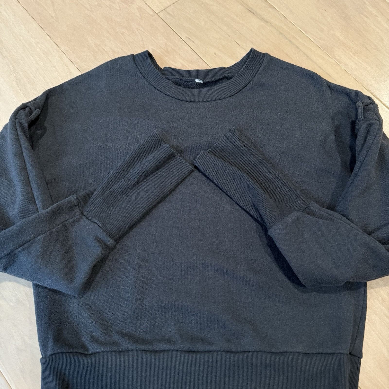 Alo Alo Yoga Hook Up Crew Women's M Dark Gray Athleisure Fleece Size M / US 6-8 / IT 42-44 - 4 Thumbnail