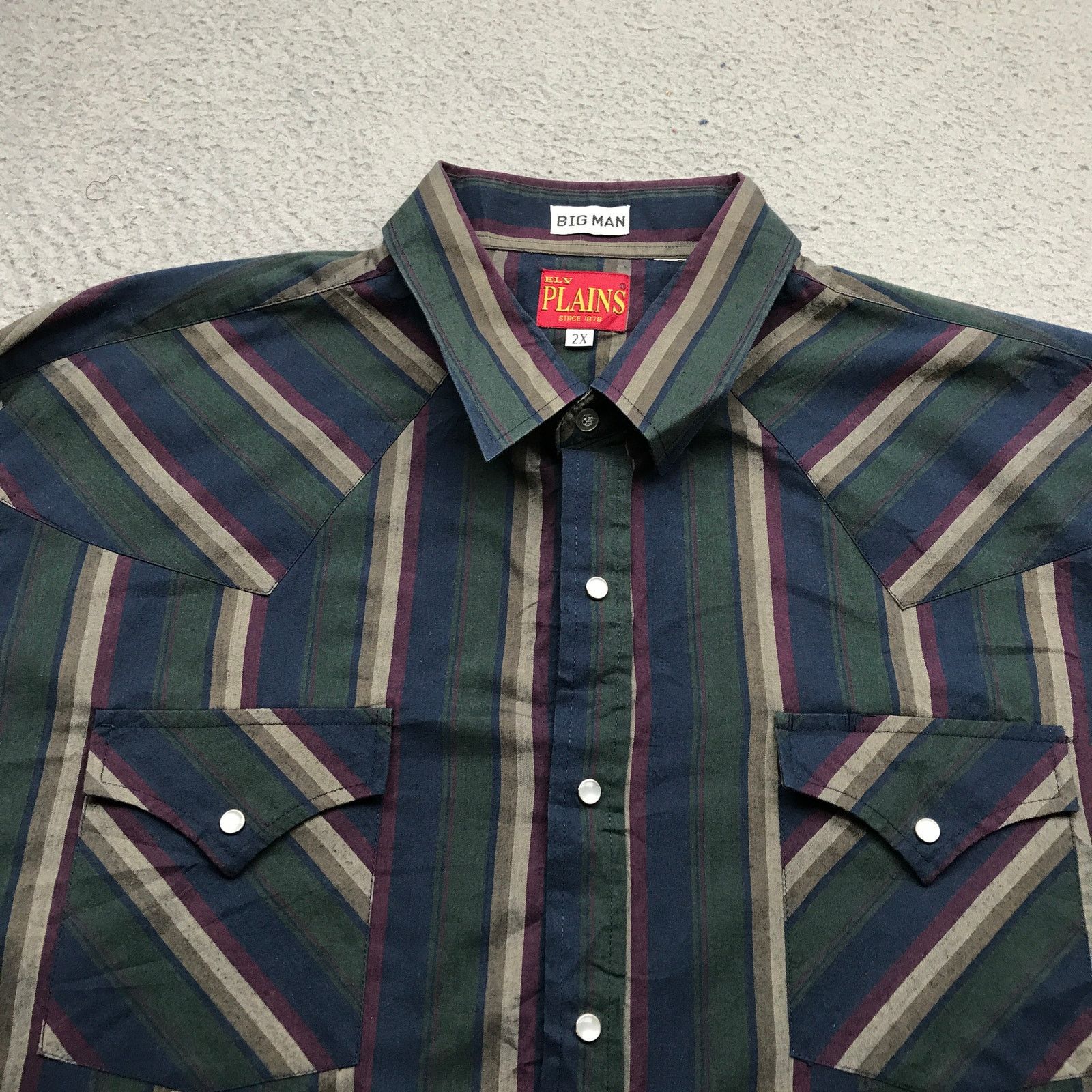 Other Vintage Ely Plains Big Man Button Up Shirt Men 2X Pearl Size US XXL / EU 58 / 5 - 9 Thumbnail