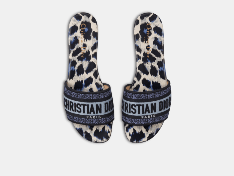 Dior o1w1db10625 KCQ209 Dway Slides in Deep Ocean Blue Size US 8 / IT 38 - 3 Thumbnail