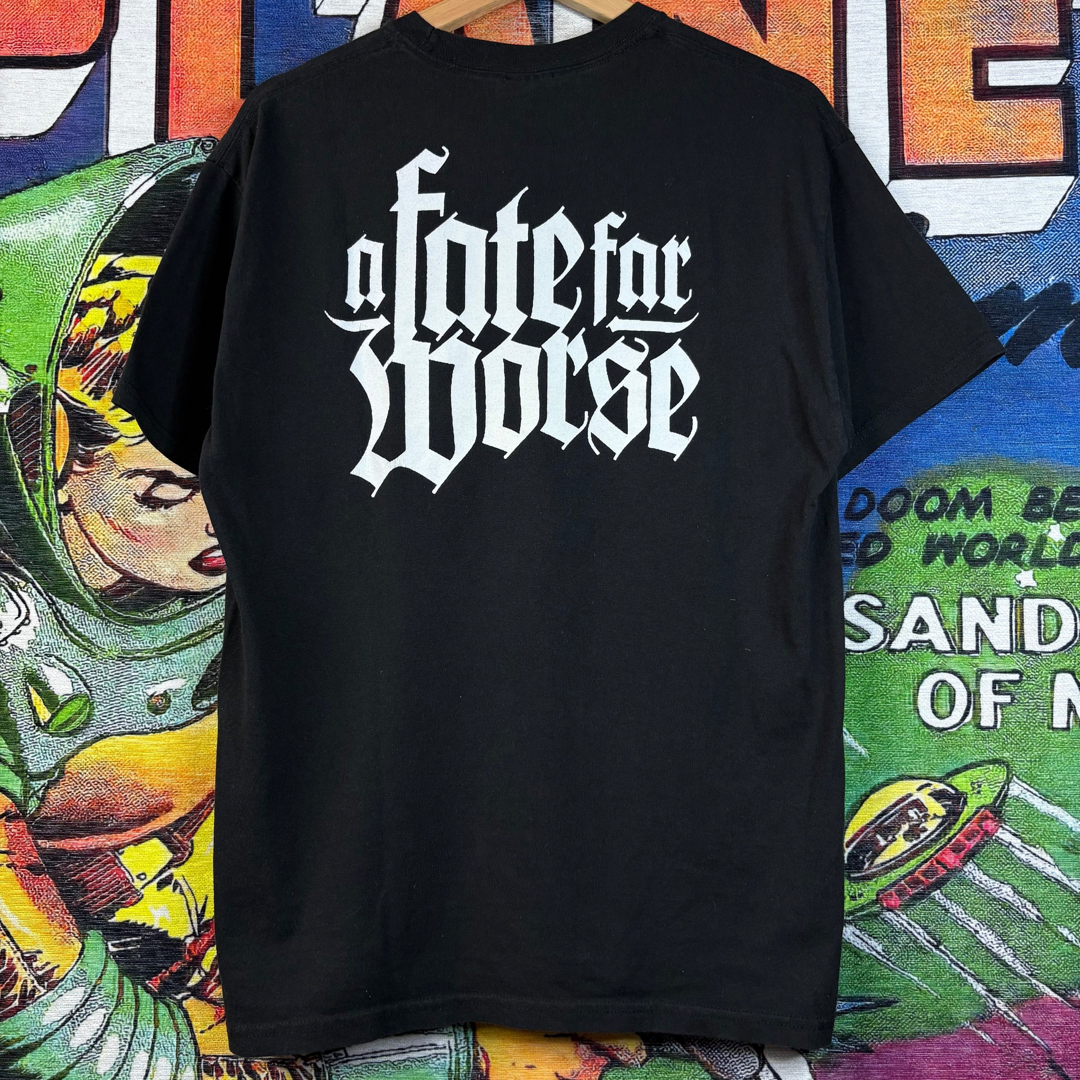 Vintage A Fate For Worse Skull Tee Size Large Size US L / EU 52-54 / 3 - 2 Thumbnail
