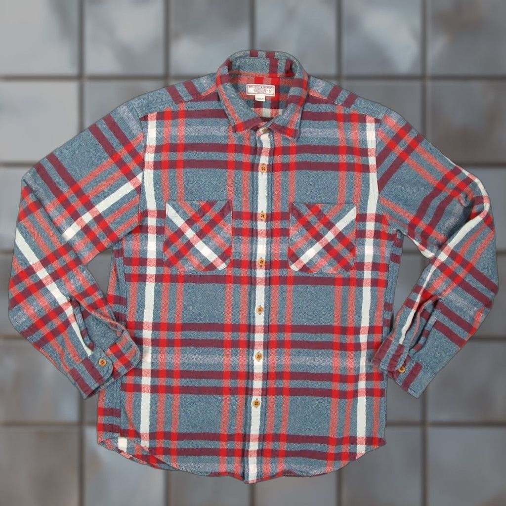 Wallace & Barnes Wallace & Barnes Mens Plaid Flannel Button-Down Shirt M Blue Red Multicolor 42 Chest Casual Workwear 25367 Size US M / EU 48-50 / 2 - 1 Thumbnail