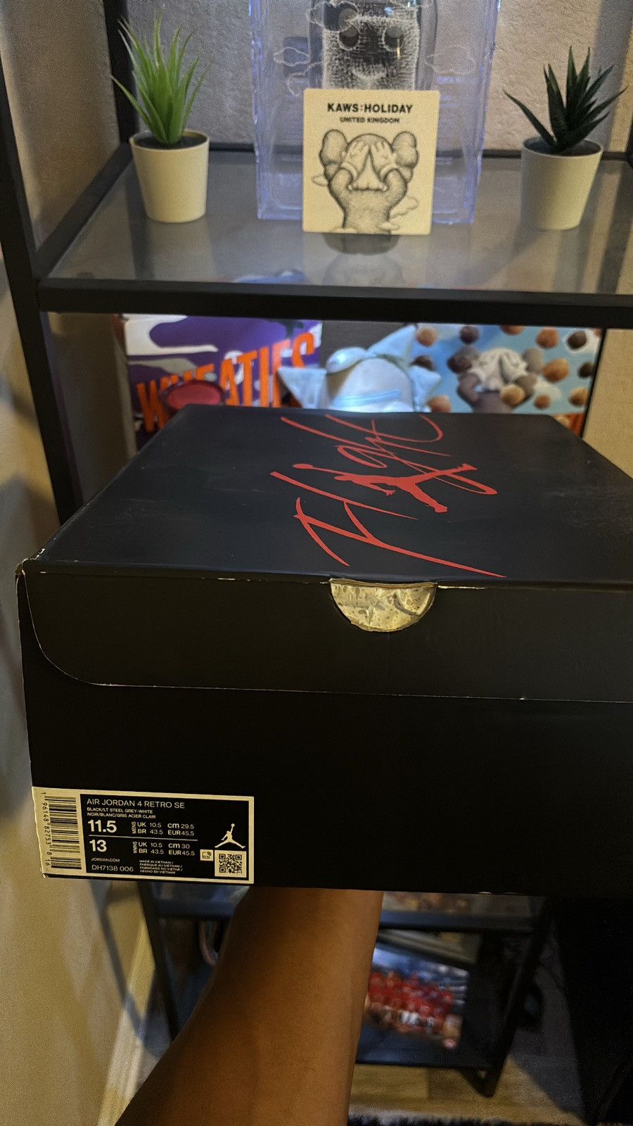 Jordan Brand Jordan 4 Black Canvas Size US 11.5 / EU 44-45 - 7 Thumbnail