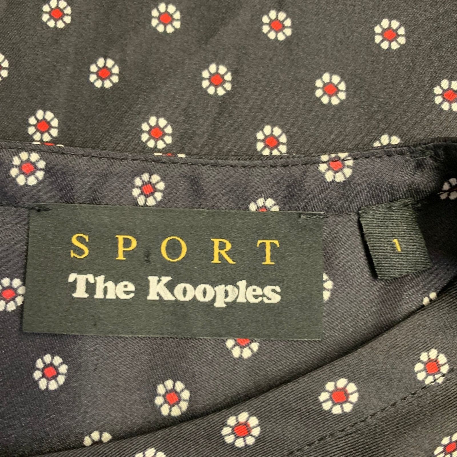 The Kooples Size S Black Red White Silk Floral Short Sleeve Casual Top Size S / US 4 / IT 40 - 6 Thumbnail