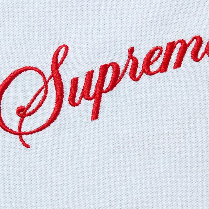 Supreme Supreme Cursive Polo Light Blue | Grailed
