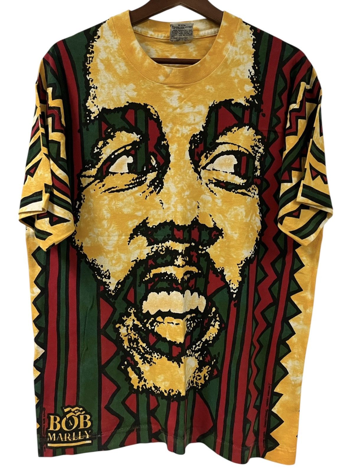 Band Tees Vintage Bob Marley Liquid blue 90s Size US L / EU 52-54 / 3 - 1 Thumbnail