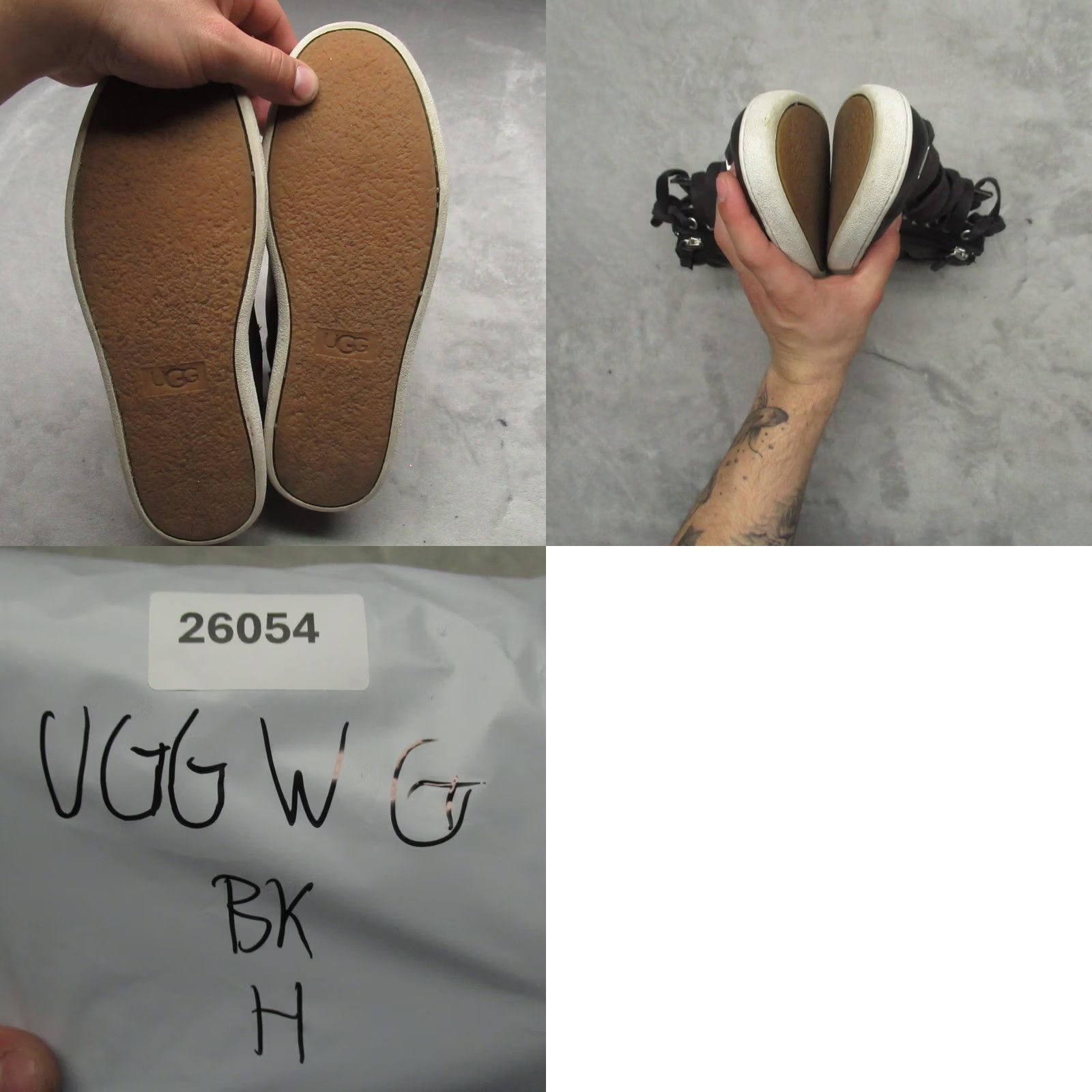 Ugg UGG Womens Sneaker Black Leather High Top Zip Outdoor Casual 8 US 39.5 EU Women Lace Up Ankle Padding Comfort Size M / US 6-8 / IT 42-44 - 9 Thumbnail