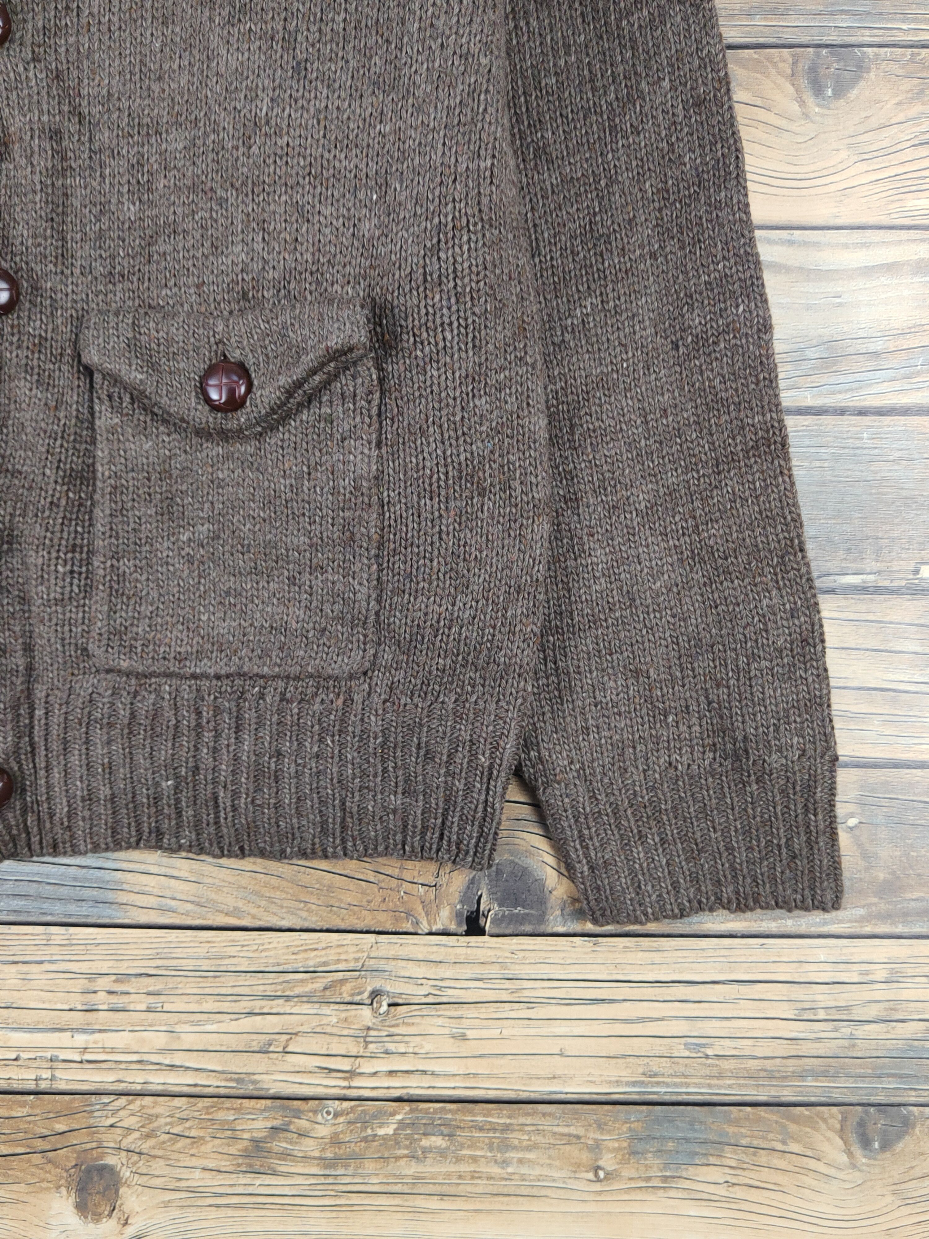 Beams Plus Beams Dark Brown multipocket knitwear Cardigan #W1560 Size US M / EU 48-50 / 2 - 7 Thumbnail