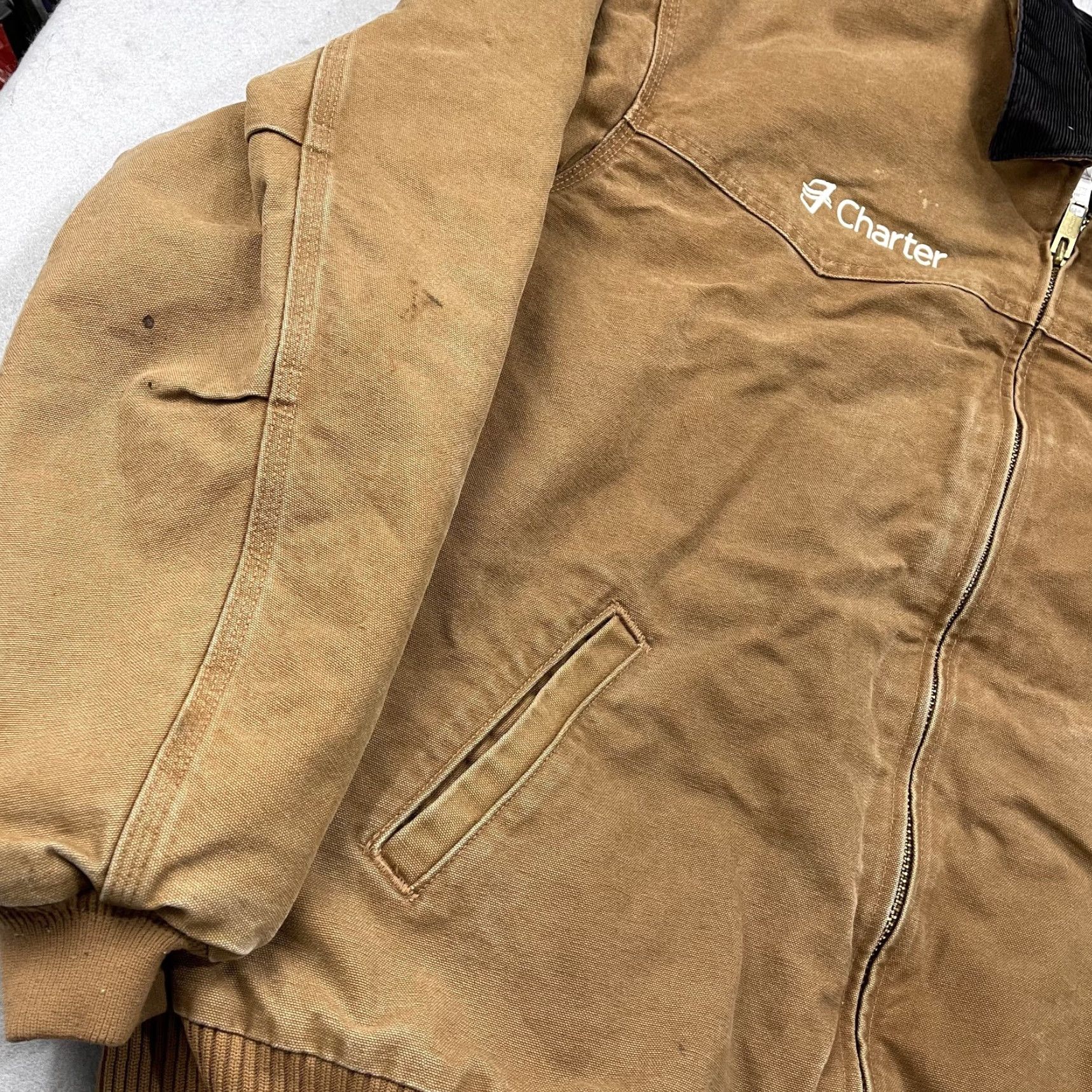 Carhartt VINTAGE Carhartt Jacket Mens 3XLT Brown Canvas Zip 90s Workwear Bomber Jacket Mens Big & Tall) Size US XXL / EU 58 / 5 - 4 Thumbnail