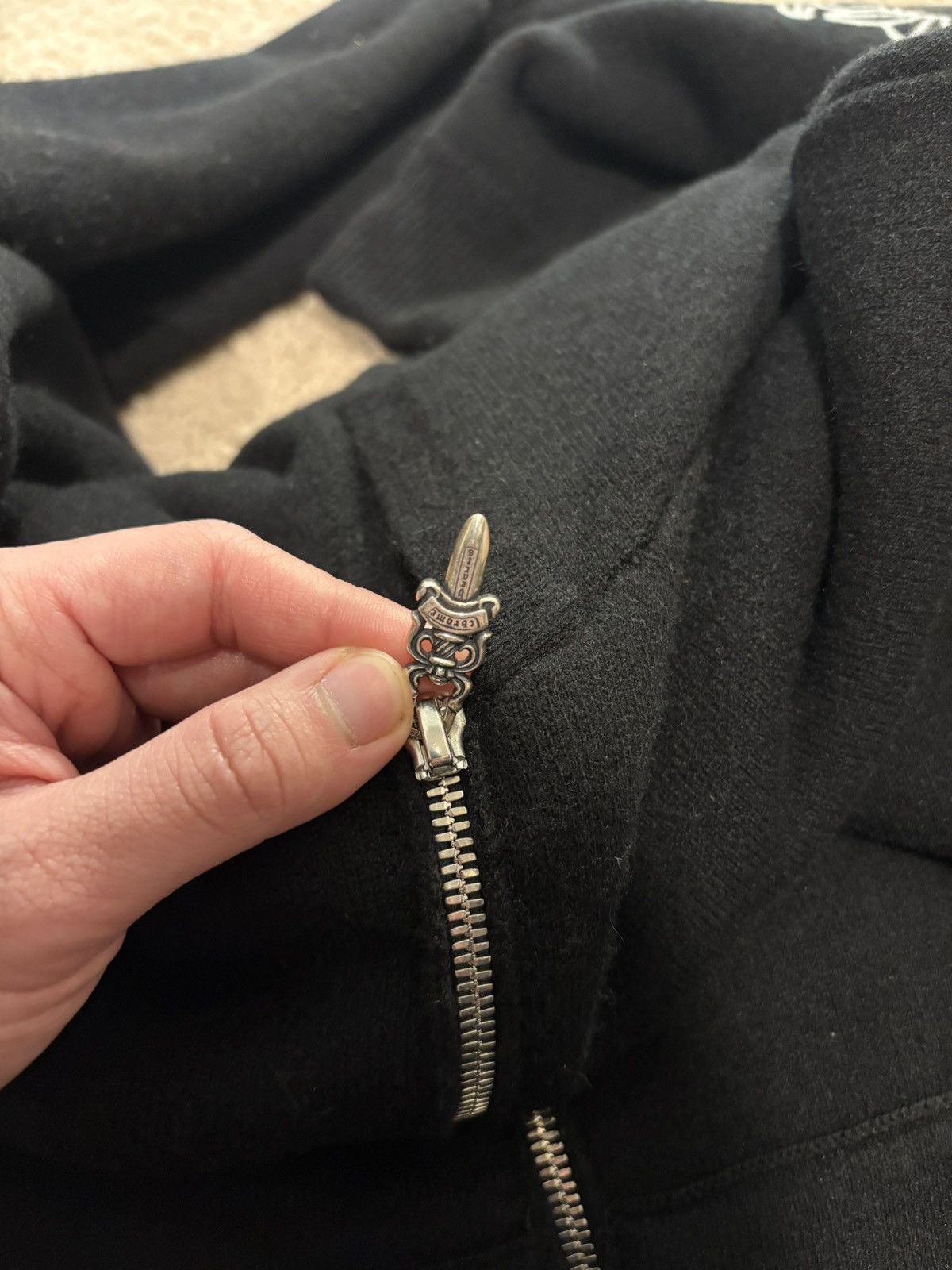 Chrome Hearts Chrome Heart Life sentence Cashmere zip up size M Size US M / EU 48-50 / 2 - 10 Thumbnail
