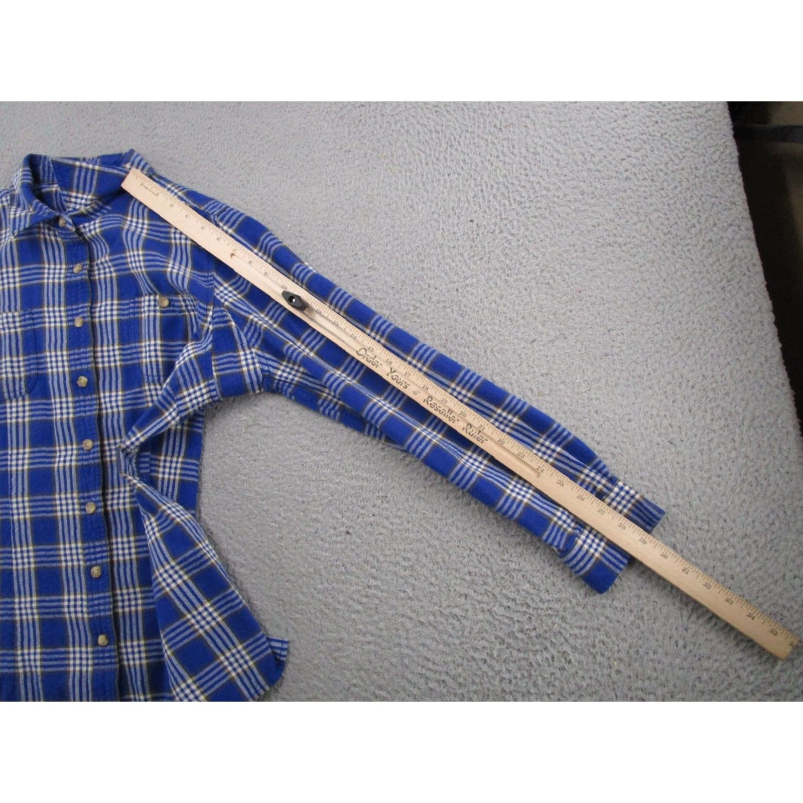 Vintage Duluth Free Swingin’ Flannel Shirt Women’s M Blue 65505 Button-Up Plaid All Seasons Casual Workwear Autumn Winter Mens? Wait. End. Size M / US 6-8 / IT 42-44 - 7 Thumbnail