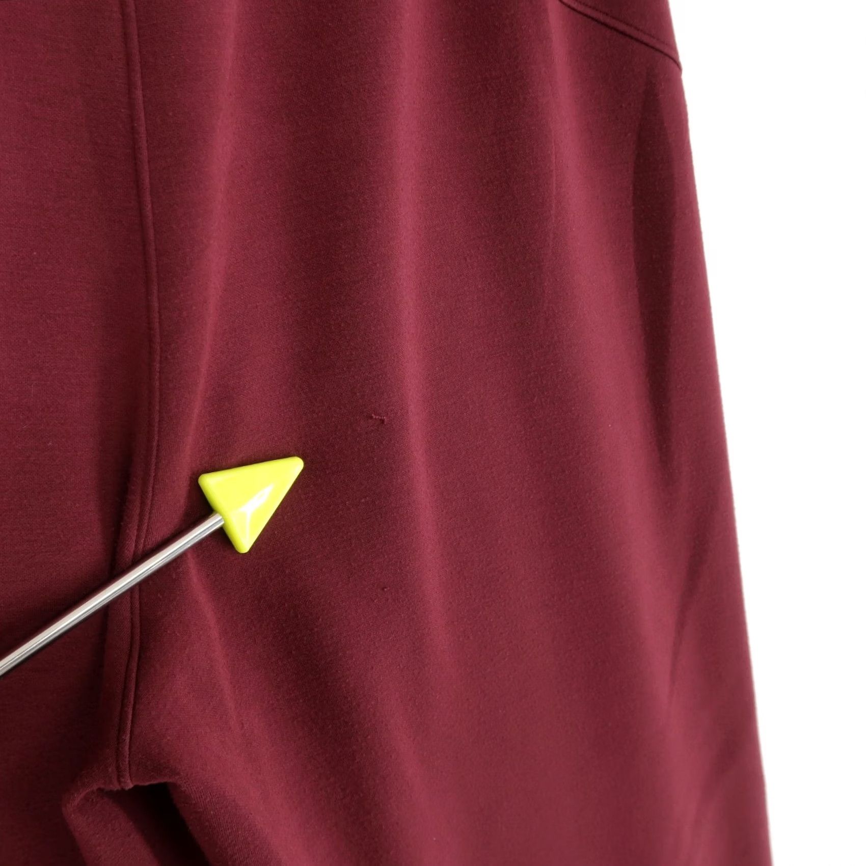 Spanx Spanx Womens Pants L Burgundy Wide Leg Drawstring Elastic Waist Casual Size 36" / US 14 / IT 50 - 4 Thumbnail