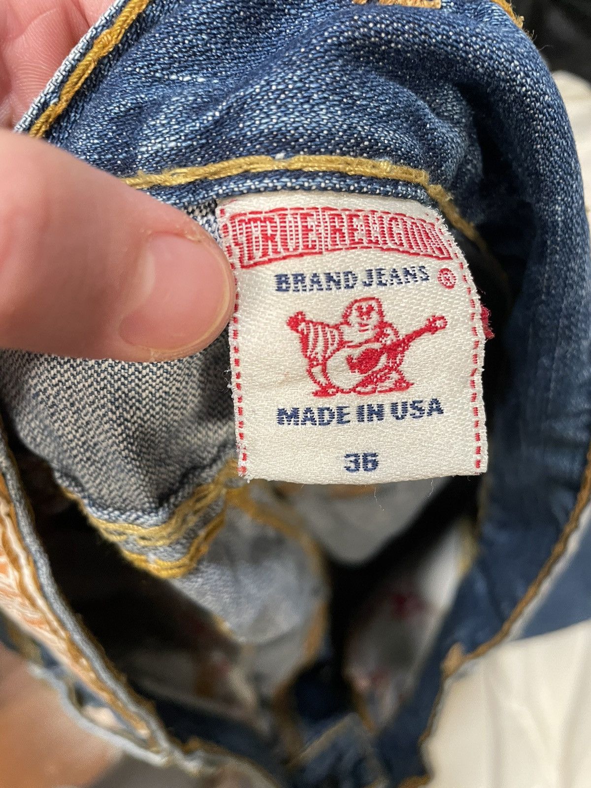 True Religion × Vintage Y2K True Religion Billy Super QT Crazy Embroidered Flares Size US 36 / EU 52 - 4 Thumbnail