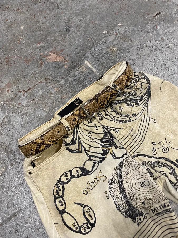 2000s Prada Raw Python Leather Belt