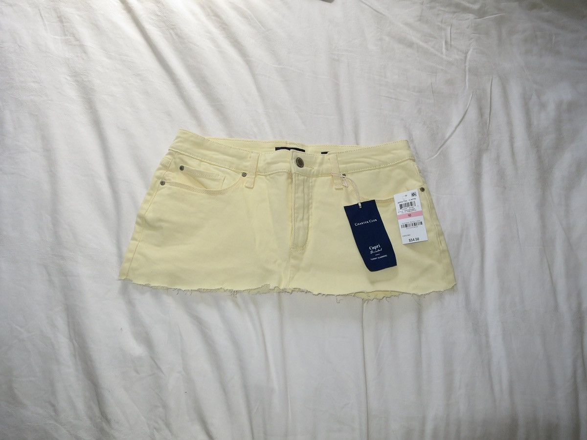 Abercrombie & Fitch pastel yellow denim mini skirt Size 30" / US 8 / IT 44 - 2 Thumbnail