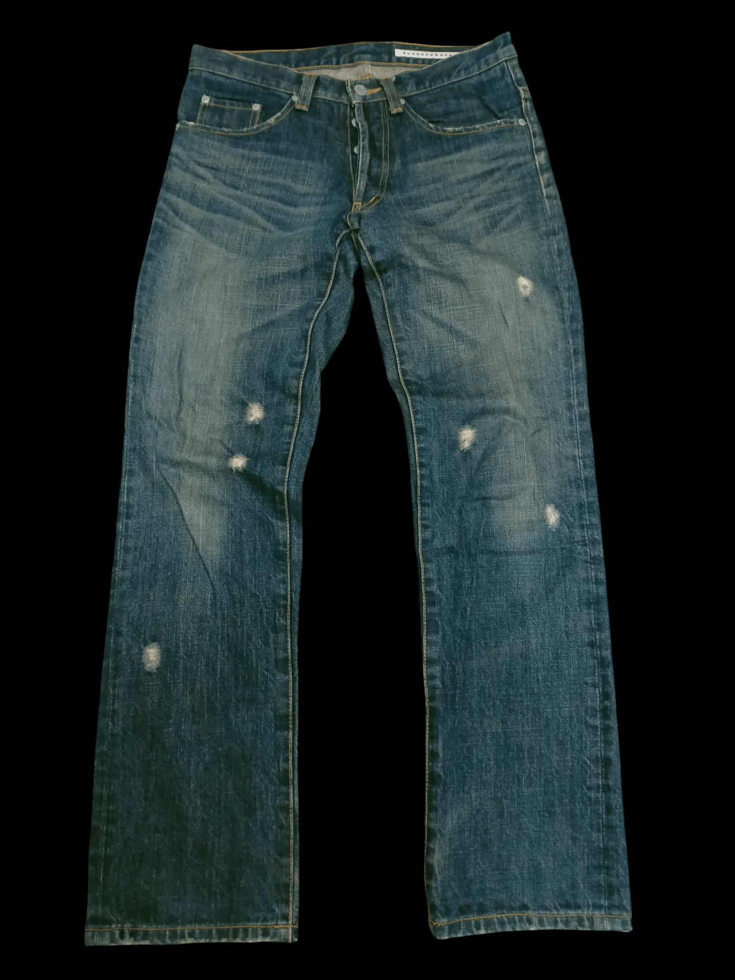 Issey Miyake × Japanese Brand 🔥 Sunao Kuwahara Distressed Jeans Size US 29 - 1 Thumbnail
