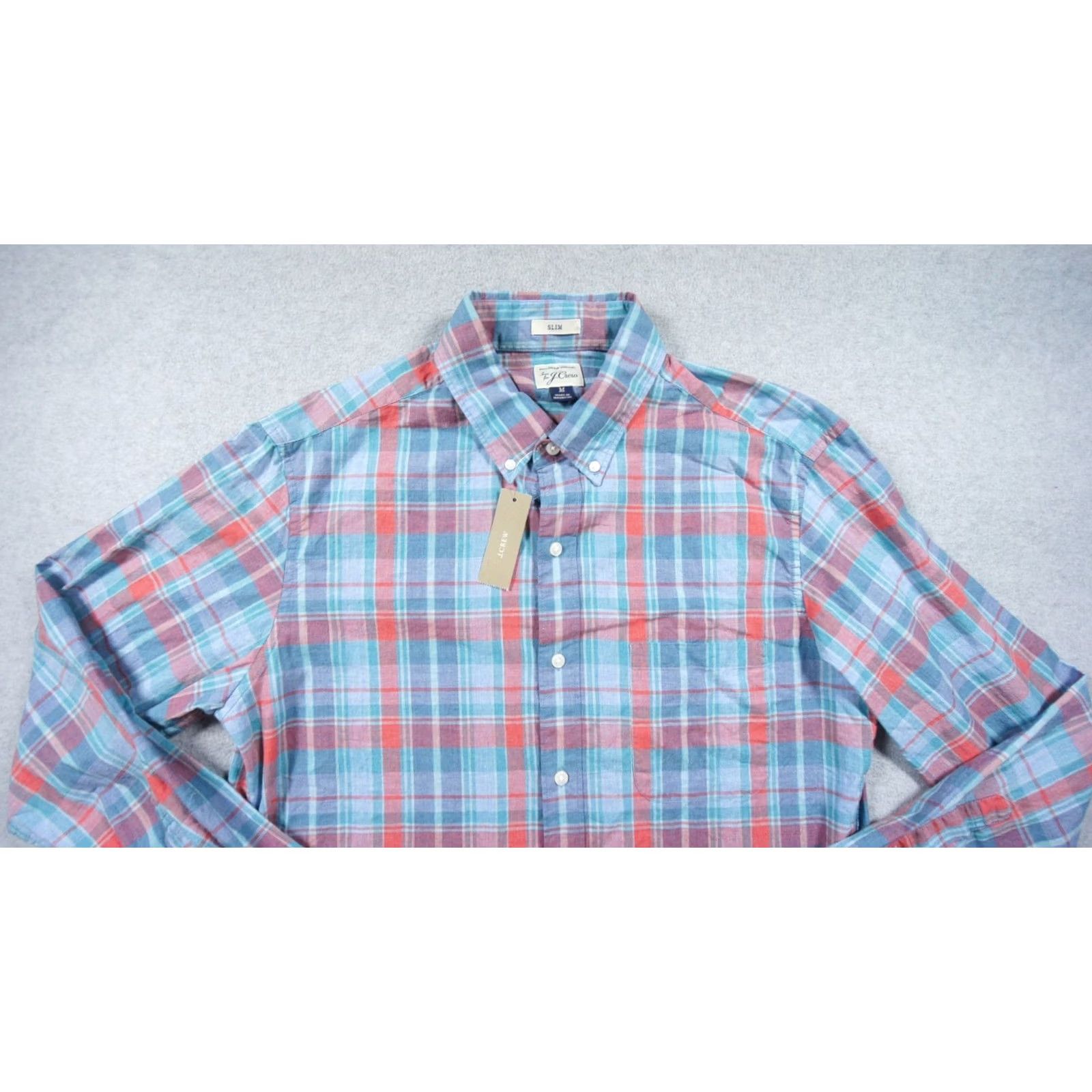 J.Crew JCrew Shirt Mens Medium Button-Down Slim Fit Plaid Business Work Long Sleeve Size US M / EU 48-50 / 2 - 2 Thumbnail