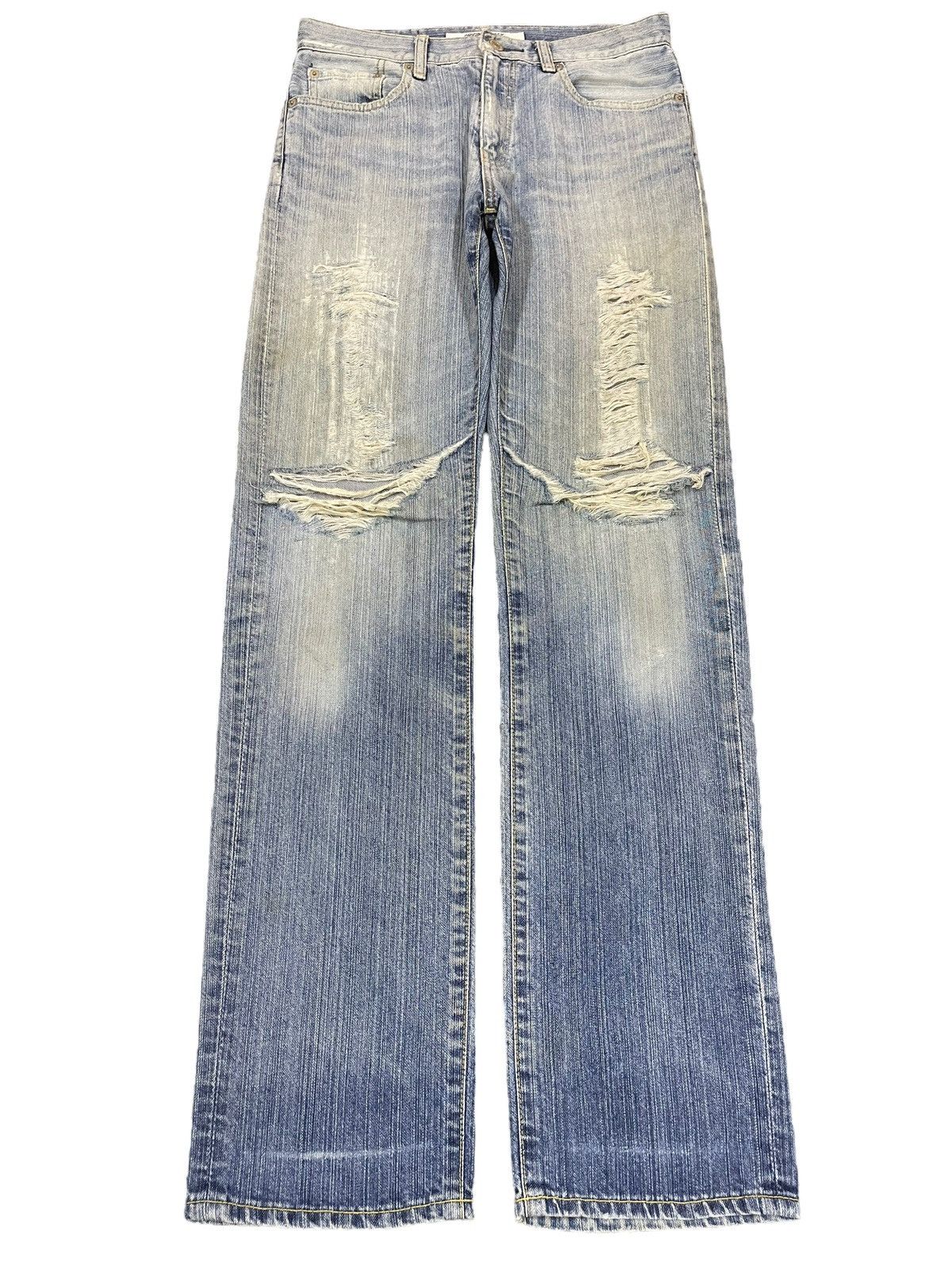 Uniqlo Vintage Japanese Uniqlo Faded Wash Distressed Style Jeans Size US 30 / EU 46 - 1 Thumbnail