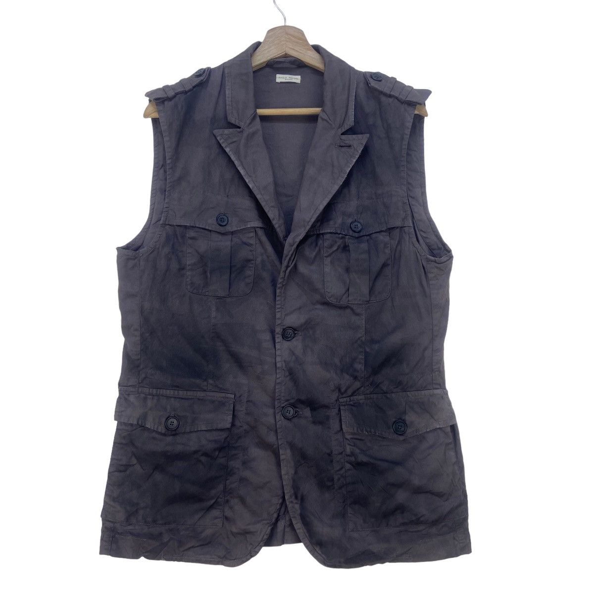 🔥Rare Emmegierrefashion Discoloured Style Sleeveless Jacket