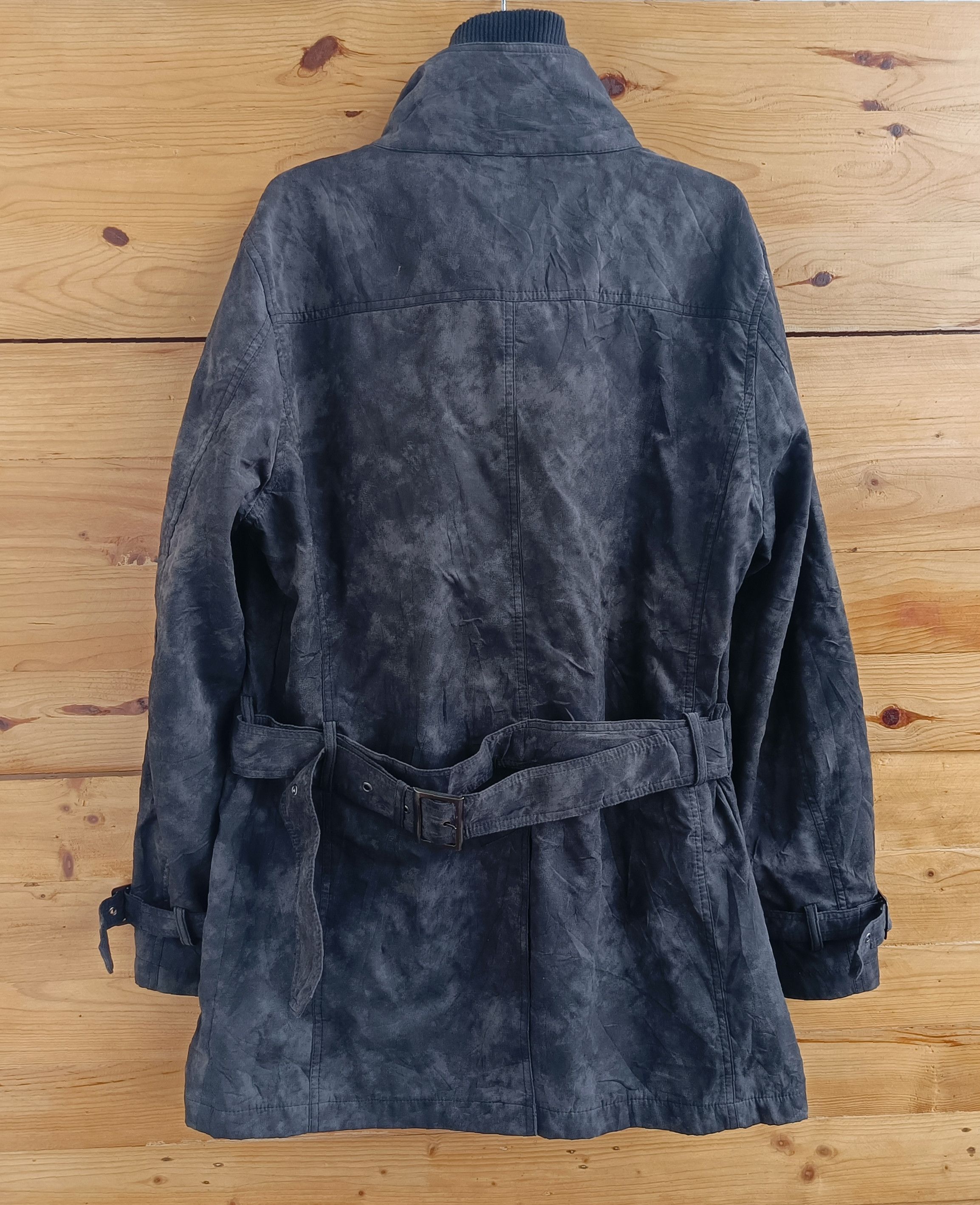 14th Addiction Create Barefoot Double Layer Black Acid Wash Bondage Jacket Size US L / EU 52-54 / 3 - 3 Thumbnail