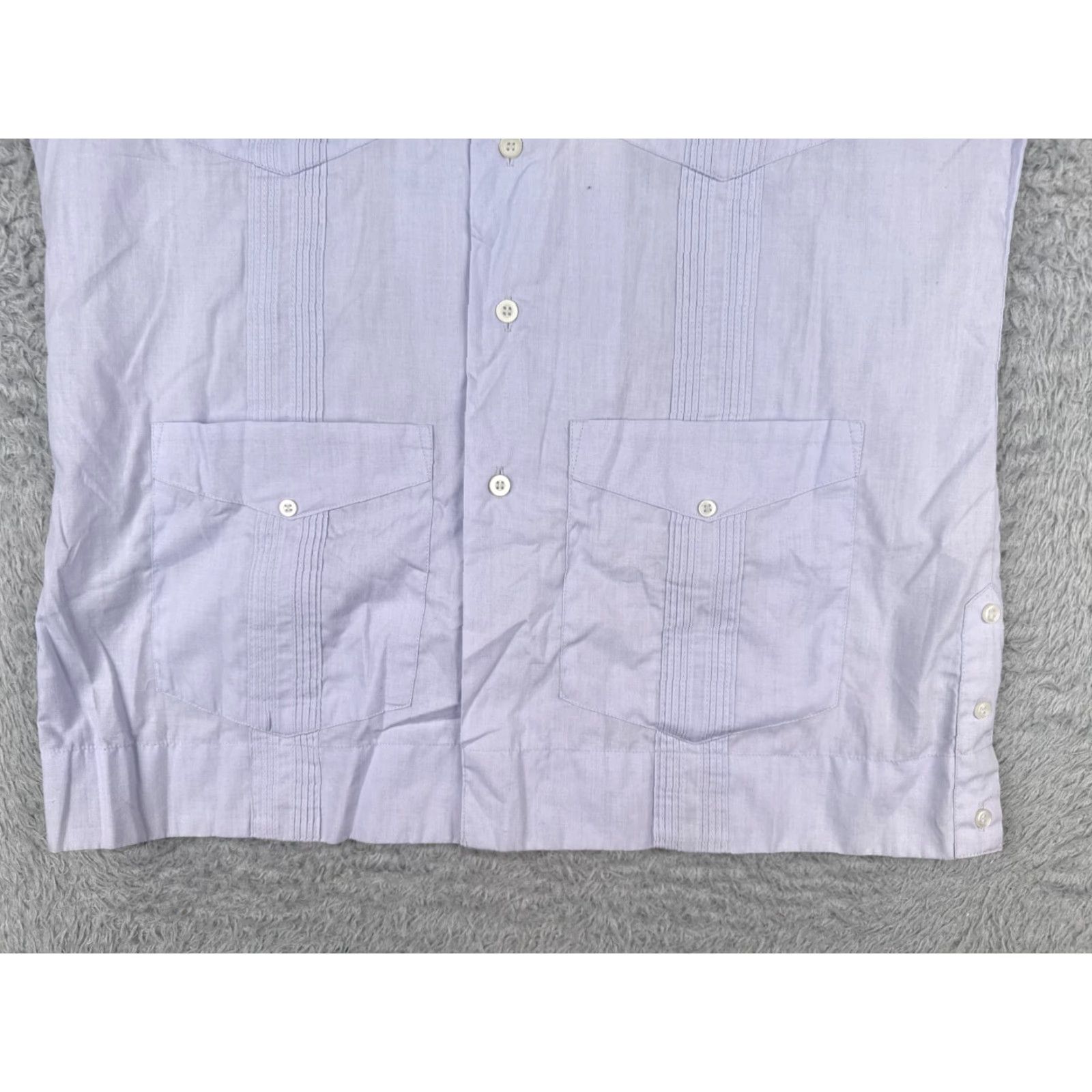 Vintage Premier Shirt Men Small Purple Premier Guayabera Shirt Men Small Purple Short Sleeve Button-Up Size US S / EU 44-46 / 1 - 5 Thumbnail