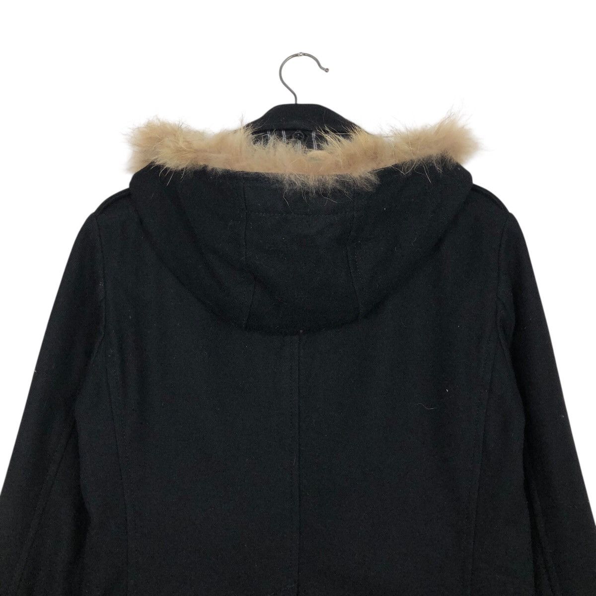 PPFM 📌Rich Black Wool Biker Jacket PPFM Mink Fur Hoodie Size US M / EU 48-50 / 2 - 10 Thumbnail