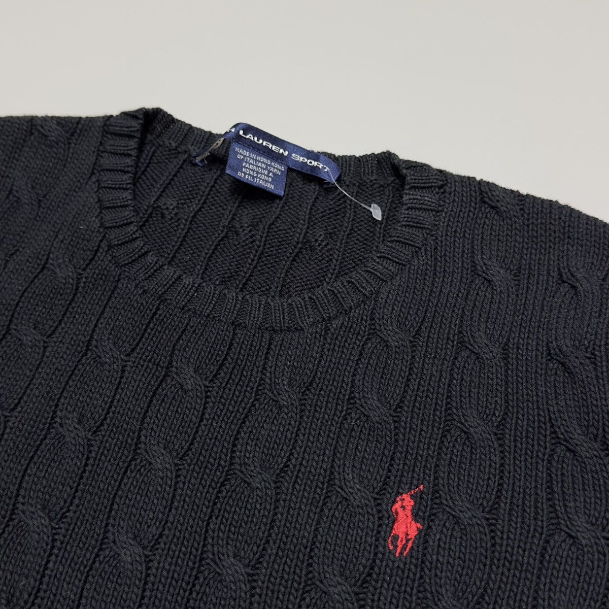 Polo Ralph Lauren Polo Ralph Lauren cable knit short sleeve top sweater Size L / US 10 / IT 46 - 3 Thumbnail