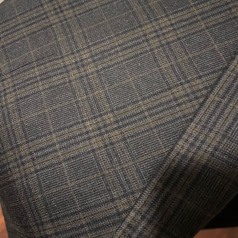 Faconnable Faconnable Black Plaid Men's Blazer Size 44R - 2 Thumbnail
