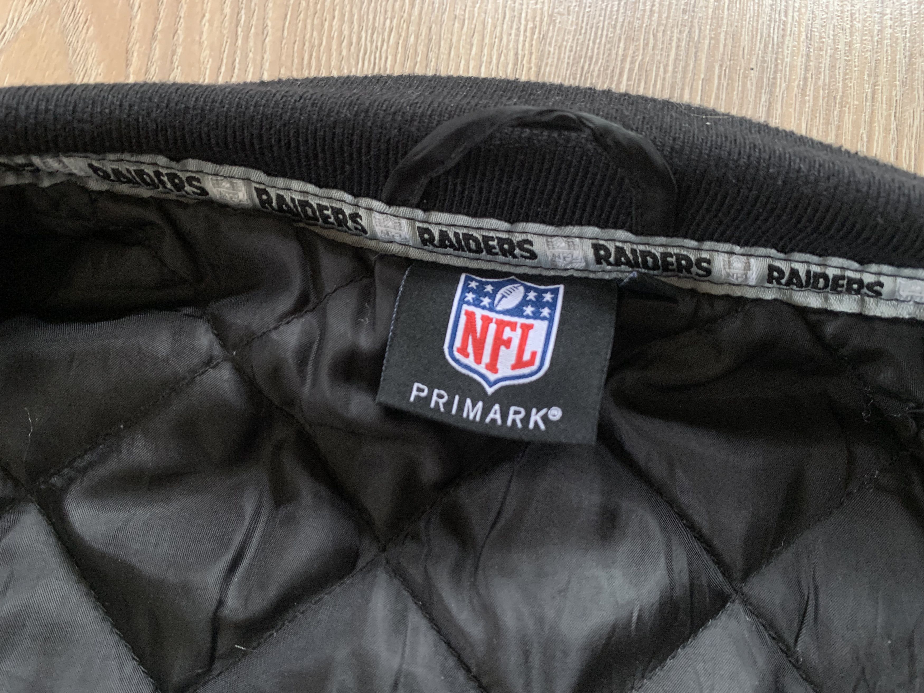 Primark NFL Oakland Raiders Mens Wool Bomber Varsity Jacket Size US M / EU 48-50 / 2 - 9 Thumbnail