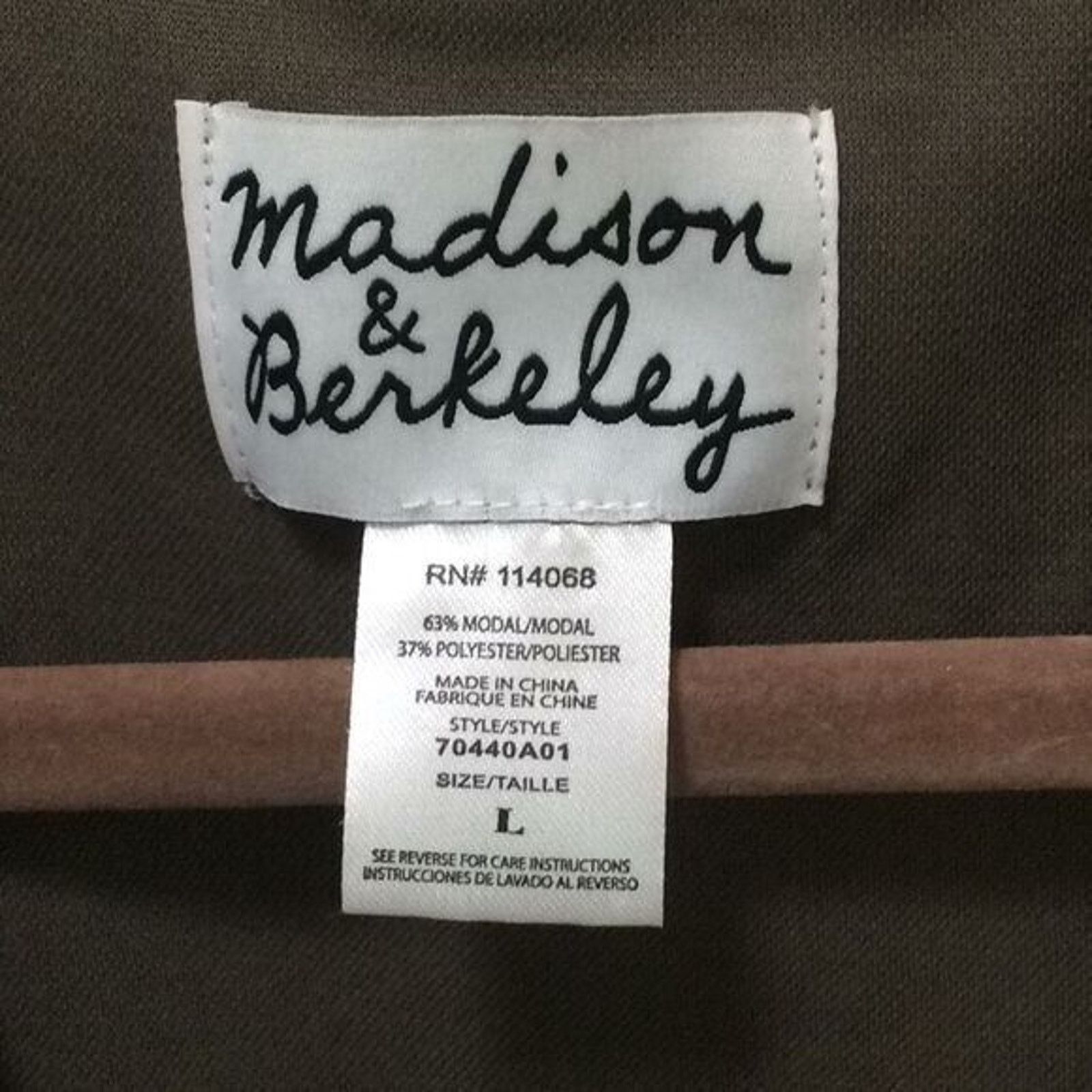 Other Madison & Berkeley Women’s Blouse -Taupe/Brown Size- Large Size L / US 10 / IT 46 - 3 Thumbnail