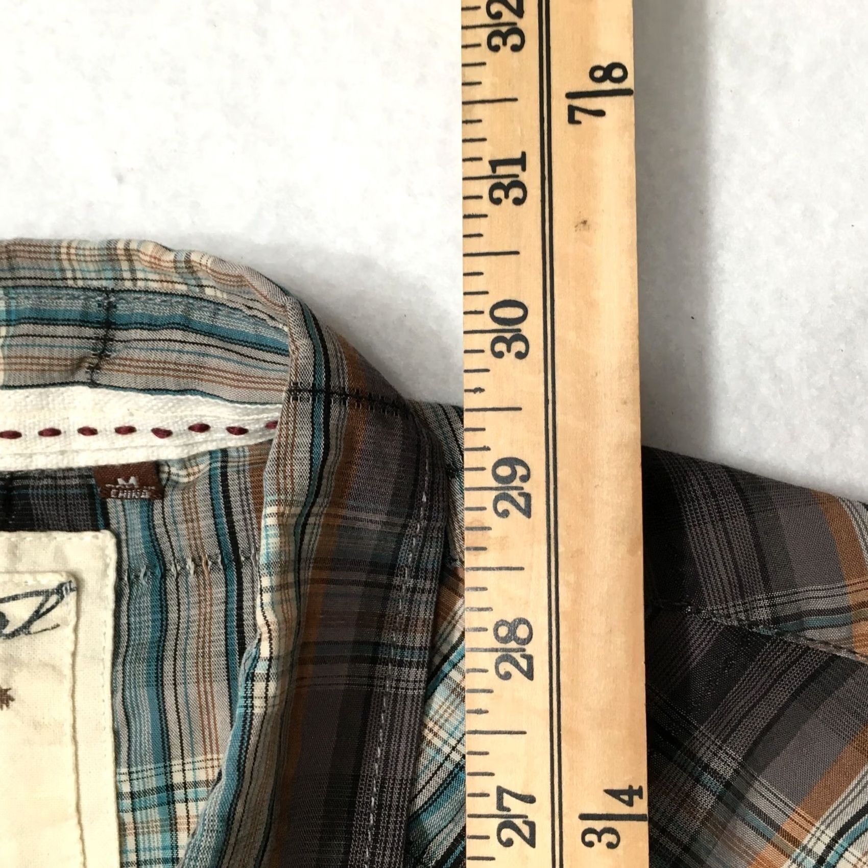 Vintage Coastal shirt men’s large plaid Pearl snap long sleeve button up Pockets Size US L / EU 52-54 / 3 - 6 Thumbnail