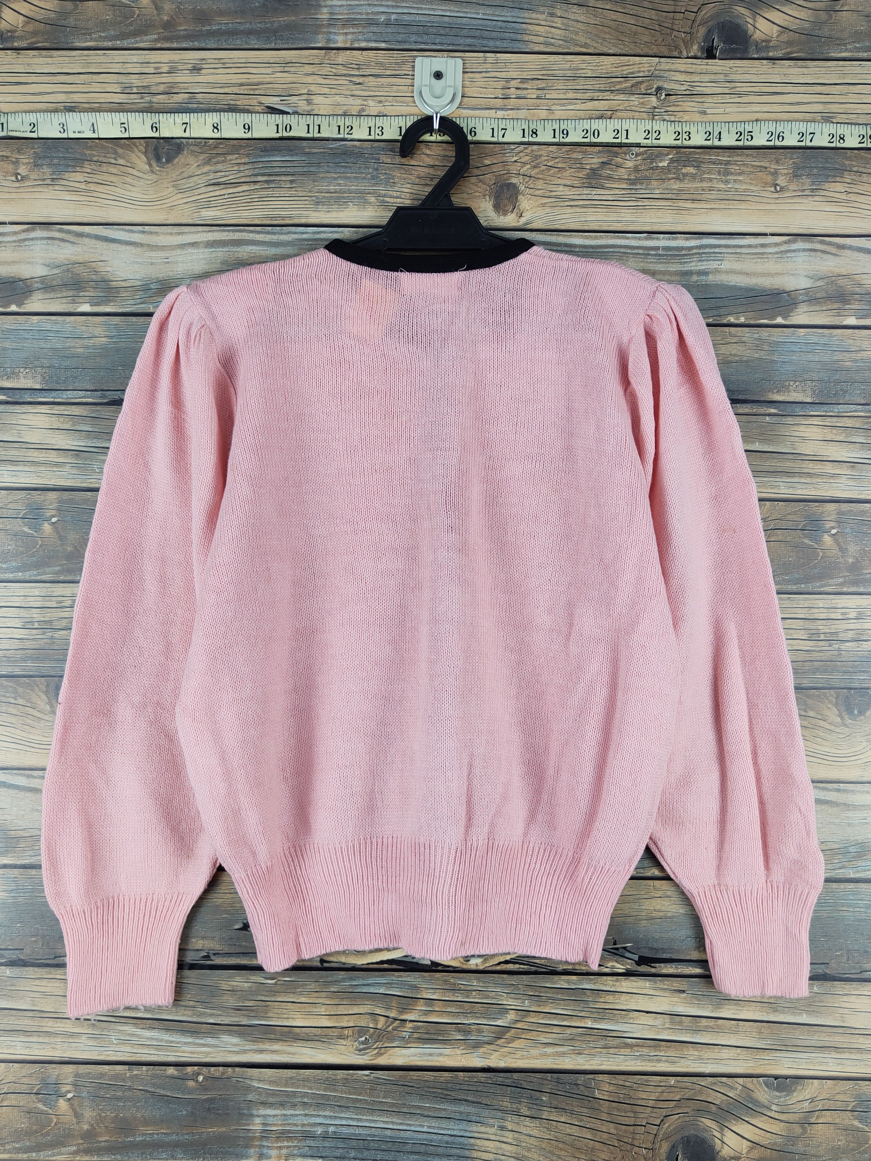 Vintage Stefano Peach Knitwear Cardigan Crop Tops #W1180 Size M / US 6-8 / IT 42-44 - 7 Thumbnail