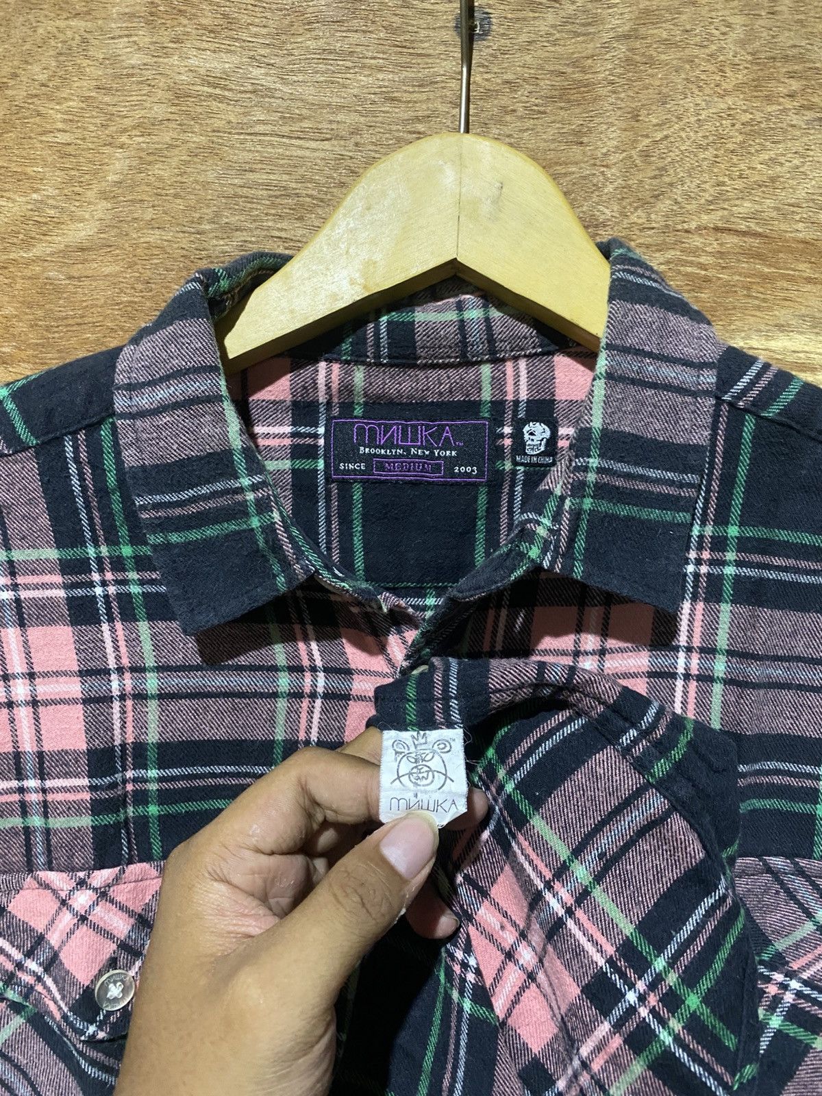 Mishka 💸BINDING OFFER💸 MISHKA PLAID FLANNELSHIRT Size US L / EU 52-54 / 3 - 4 Thumbnail