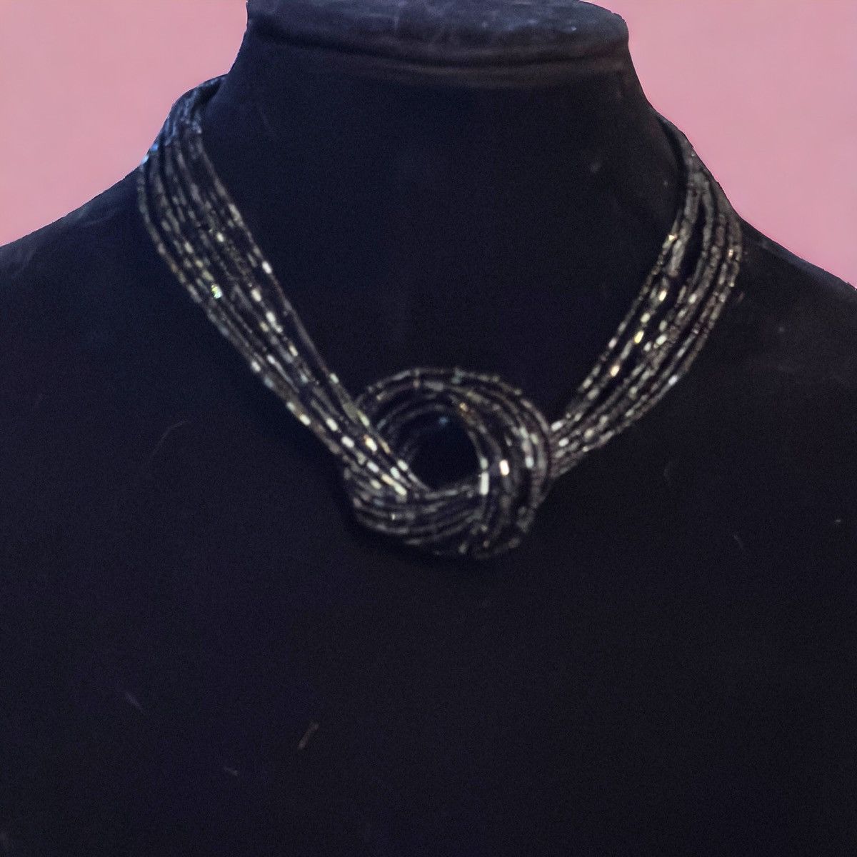 Other Multi strand black seed bead knot necklace Size ONE SIZE - 1 Thumbnail