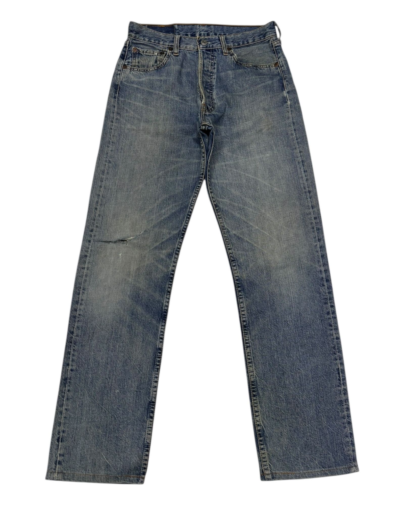 Levi's Vintage Levis 501 Distressed Denim Faded Jean Size US 29 - 1 Thumbnail