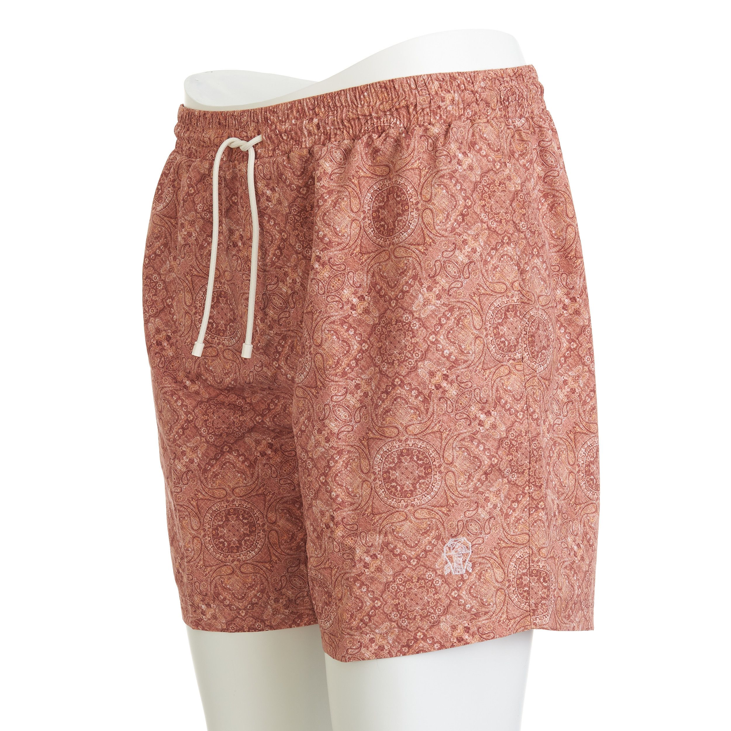 Brunello Cucinelli Swim Shorts With Paisley Print & Logo Embroidery Size M Size US 30 / EU 46 - 6 Thumbnail