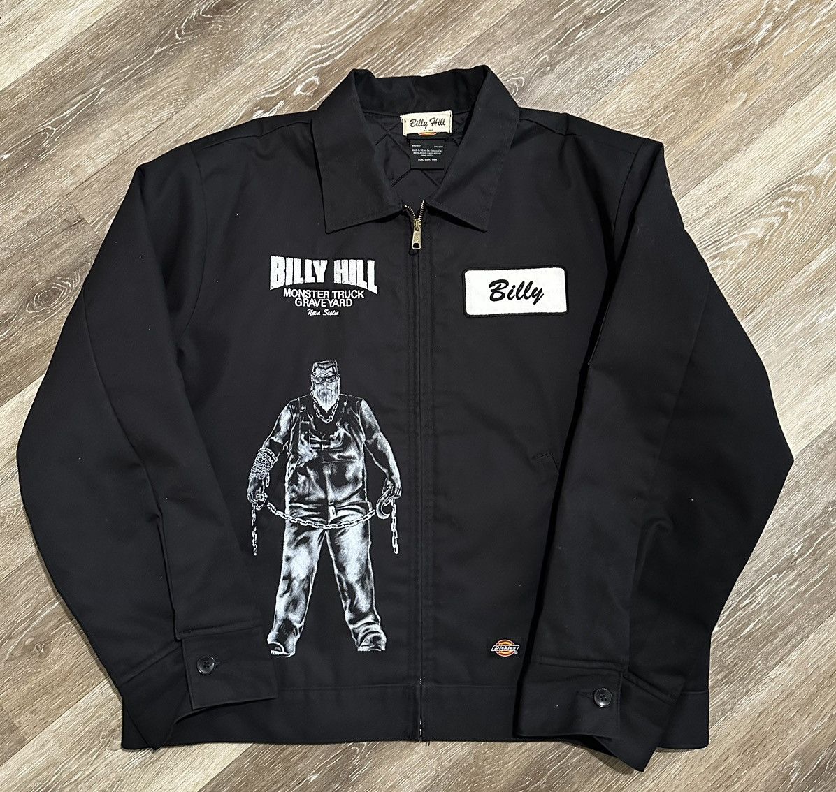 image of Billy Hill Graveyard Attendant Dickies Jacket in Black, Men's (Size XL)