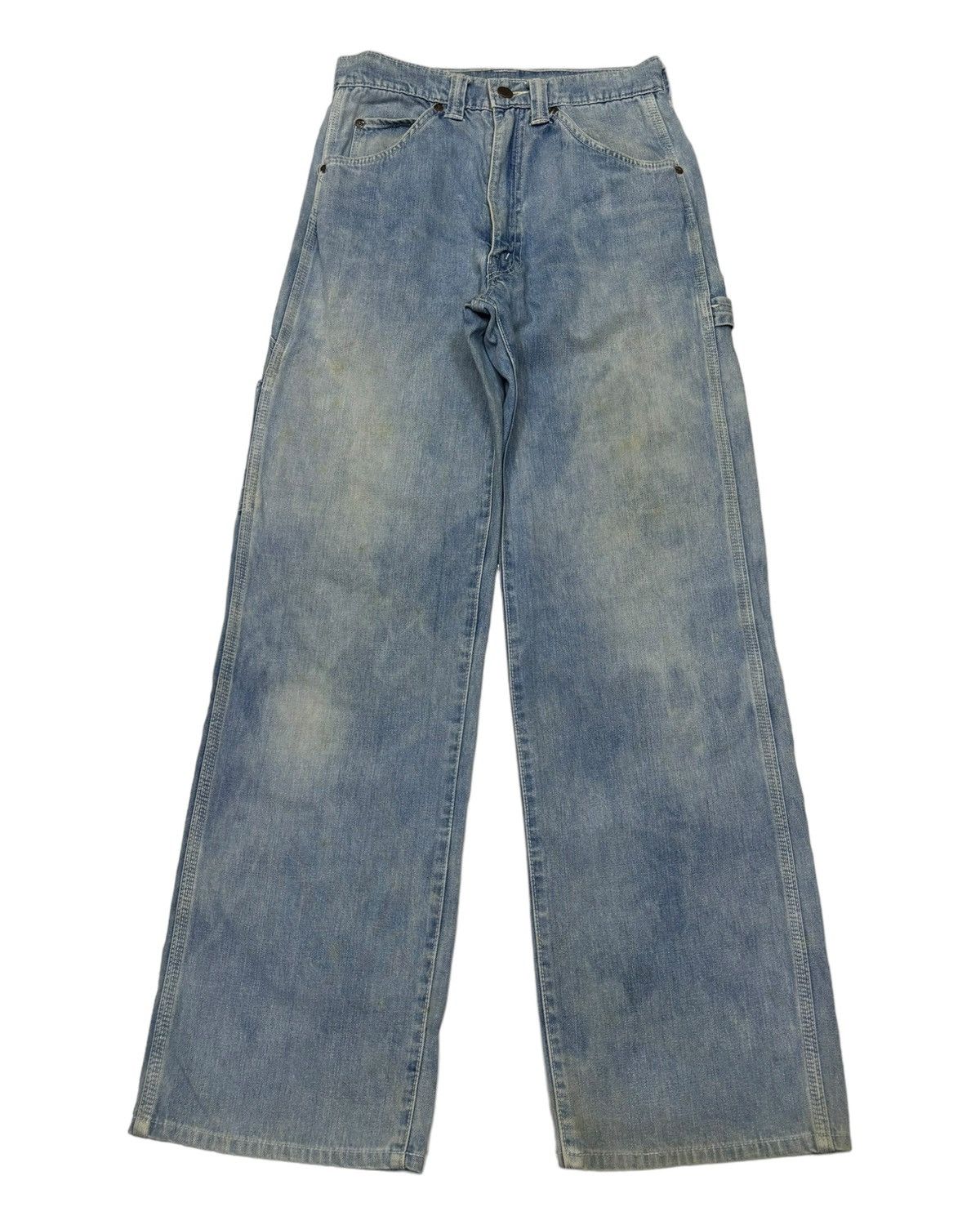 Big John × Carhartt RARE VINTAGE BIG JOHN ACID WASH CARPENTER PANTS Size US 26 / EU 42 - 2 Thumbnail
