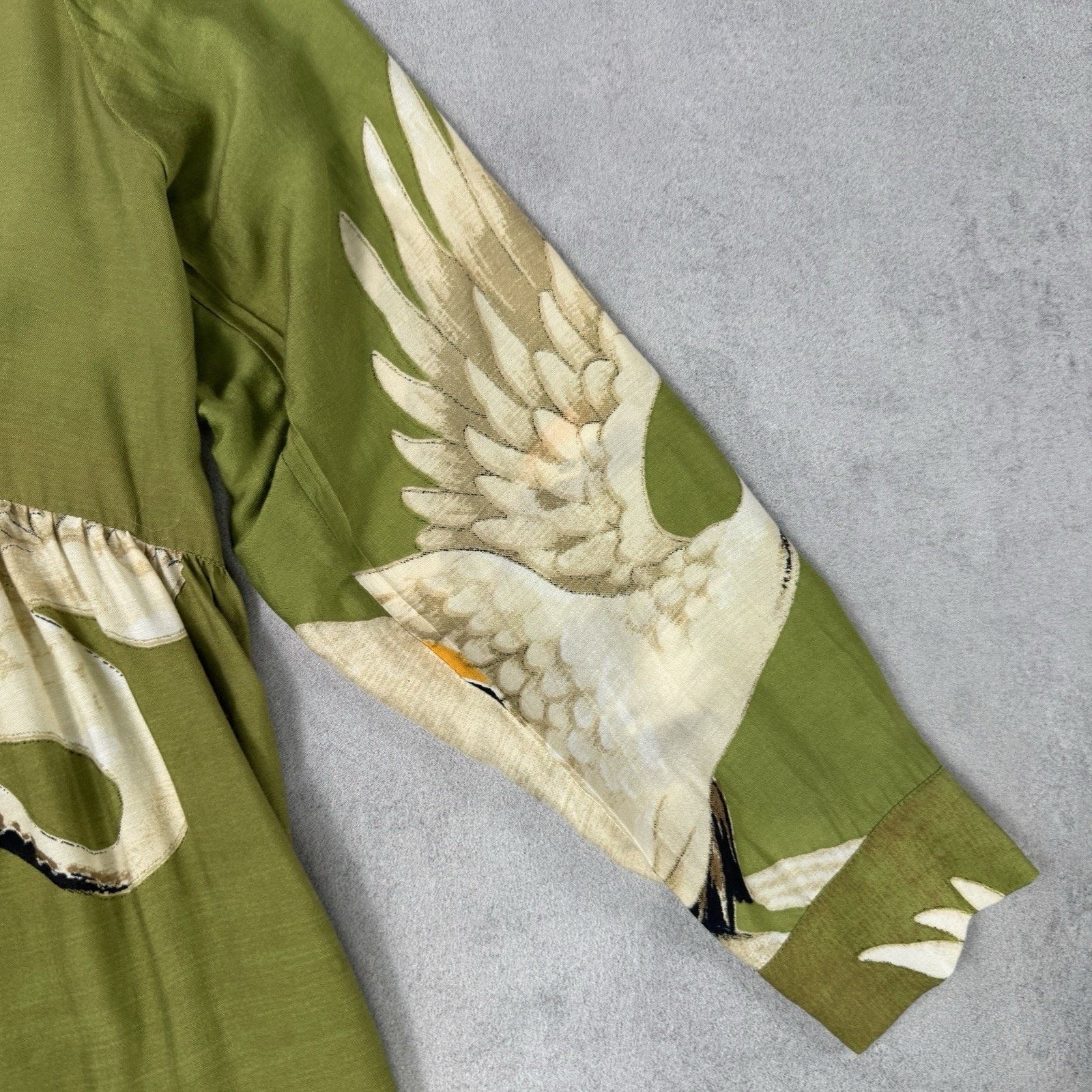 Vintage ONE HUNDRED STARS Stork Duster Coat in Green One Size Size ONE SIZE - 6 Thumbnail
