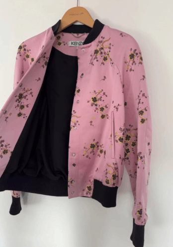 Kenzo Veste bomber Kenzo à imprimé floral – Rose – Taille XS Size XS / US 0-2 / IT 36-38 - 4 Thumbnail