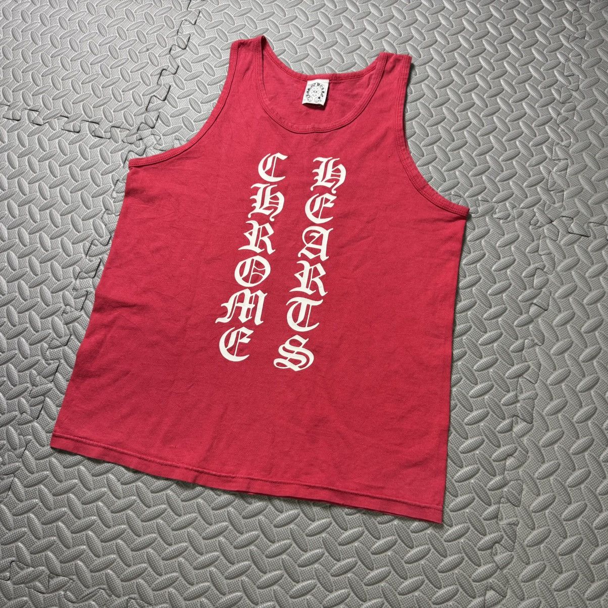 Chrome Hearts 💥 RARE! 90s VERTICAL SCRIPT CHROME TANK Size US S / EU 44-46 / 1 - 2 Thumbnail