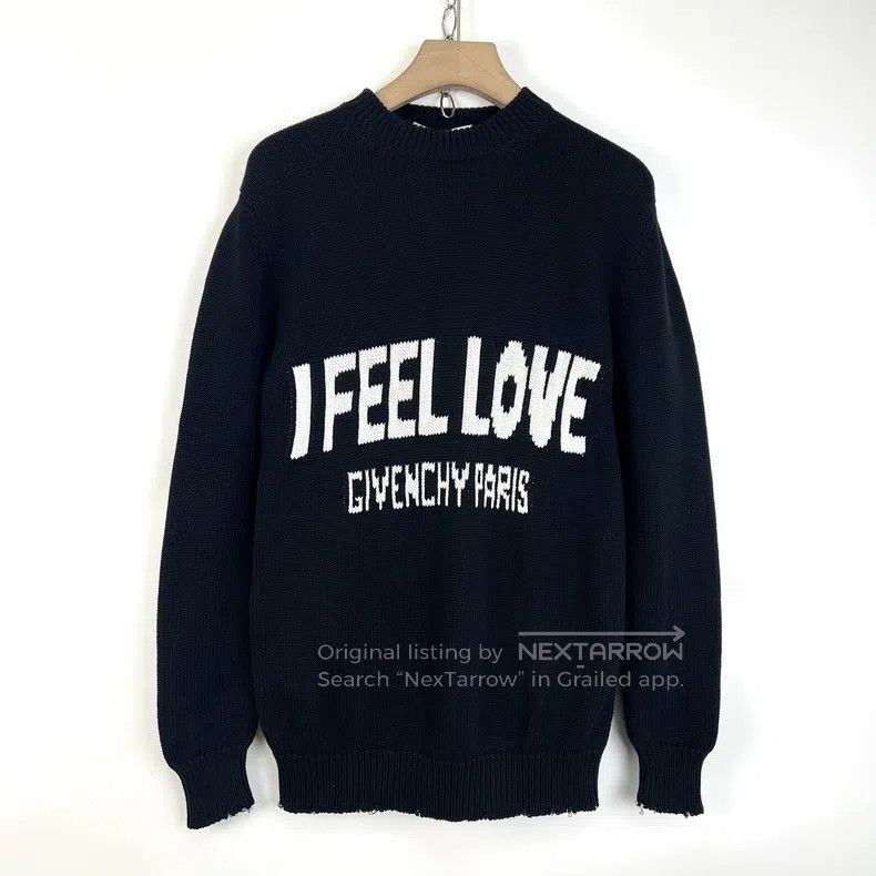 Givenchy Givenchy Black Distressed Logo Destroyed Knit Sweater Size S / US 4 / IT 40 - 2 Thumbnail