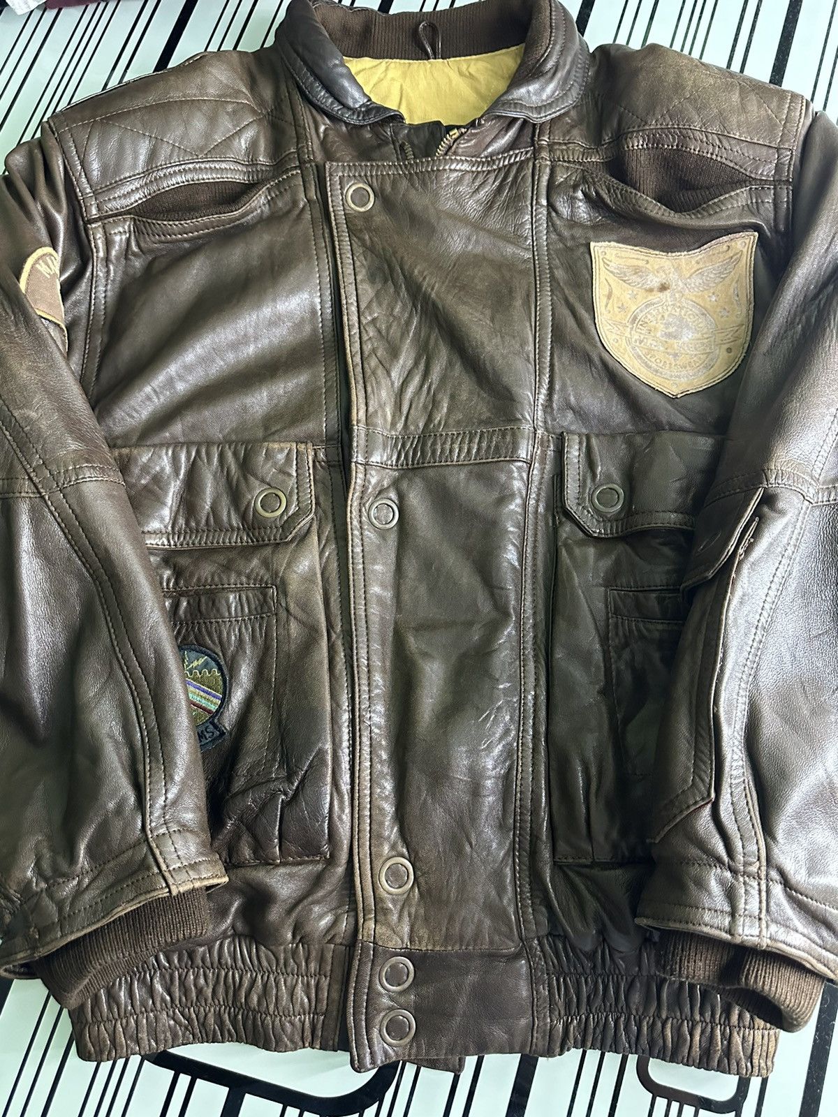 Leather Vintage Mac Keen Corp Sport Leather Jacket Size US L / EU 52-54 / 3 - 1 Thumbnail