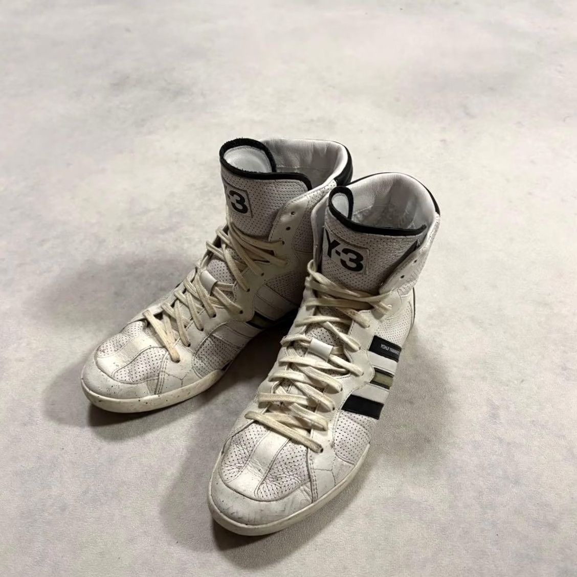 Y-3 Y-3 Sneaker Men 8.5US Collaboration Yohji Leather High Cut JPN Size US 9 / EU 42 - 4 Thumbnail