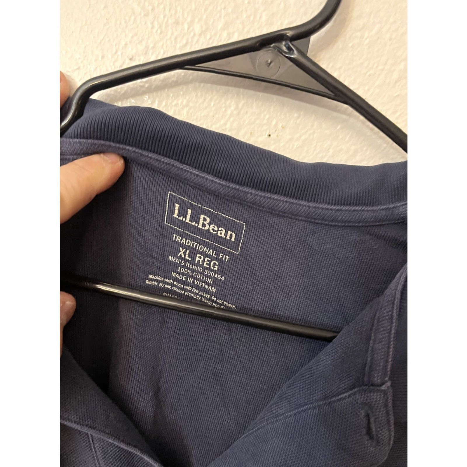 Vintage VINTAGE L.L. BEAN Polo Shirt Men XL Short Sleeve Cotton 90s Navy Blue Size US XL / EU 56 / 4 - 2 Thumbnail